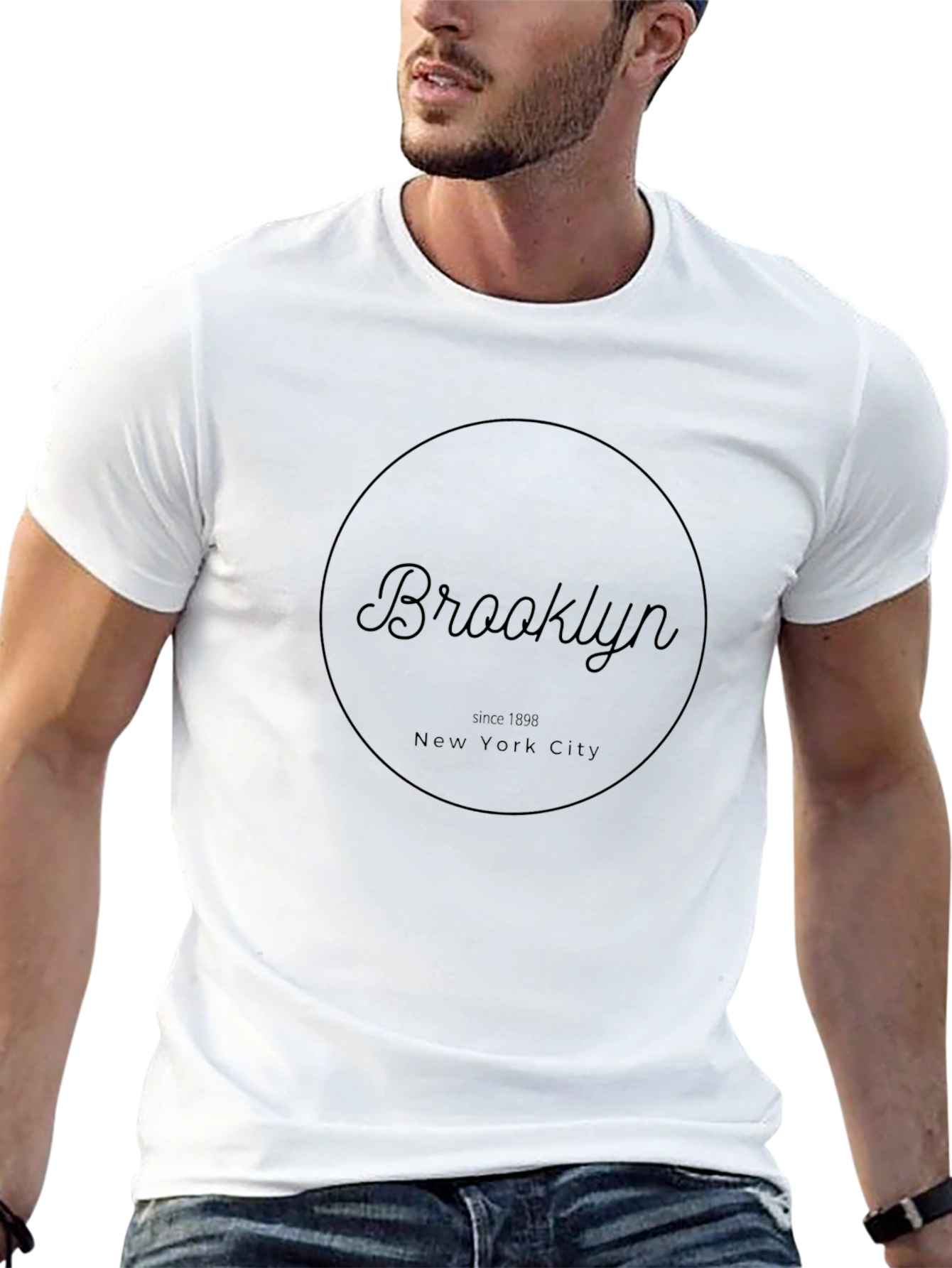 Brooklyn NYC T-Shirt - Black Crew Neck