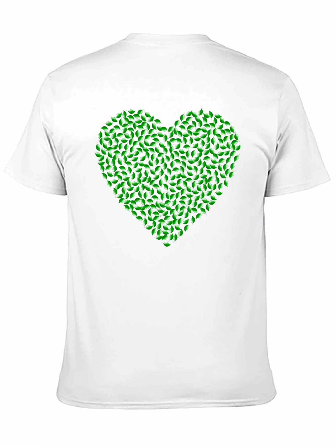 Green Leaf Heart Tee - Nature Love T-Shirt