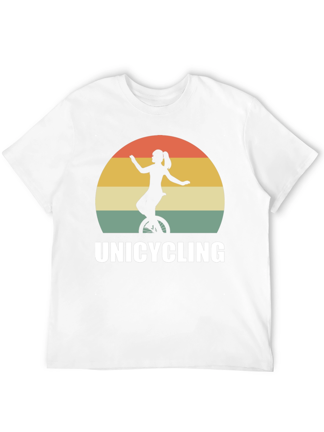 Unicycling Retro Sunset T-Shirt