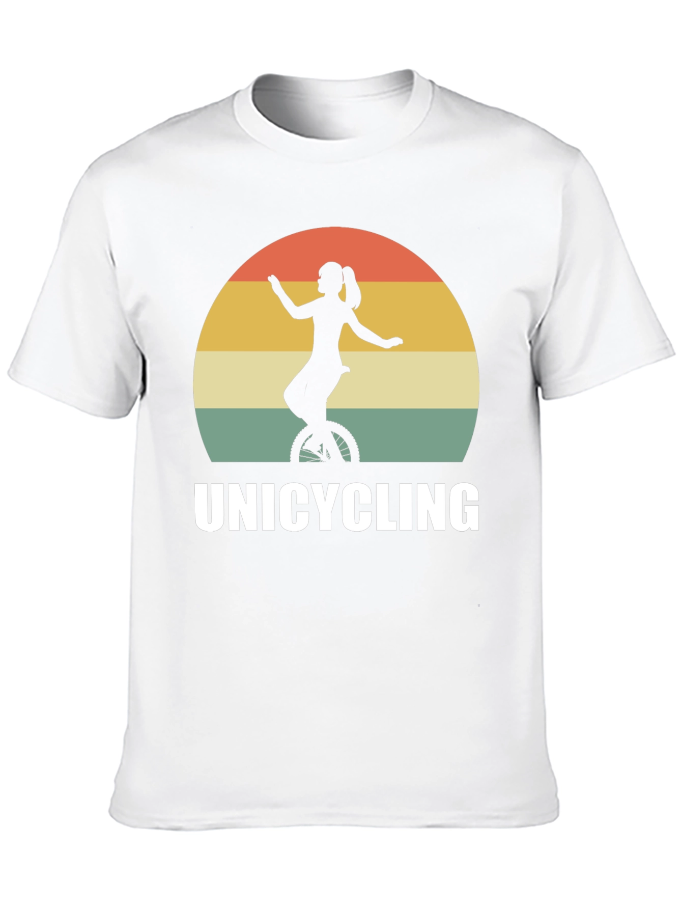 Unicycling Retro Sunset T-Shirt