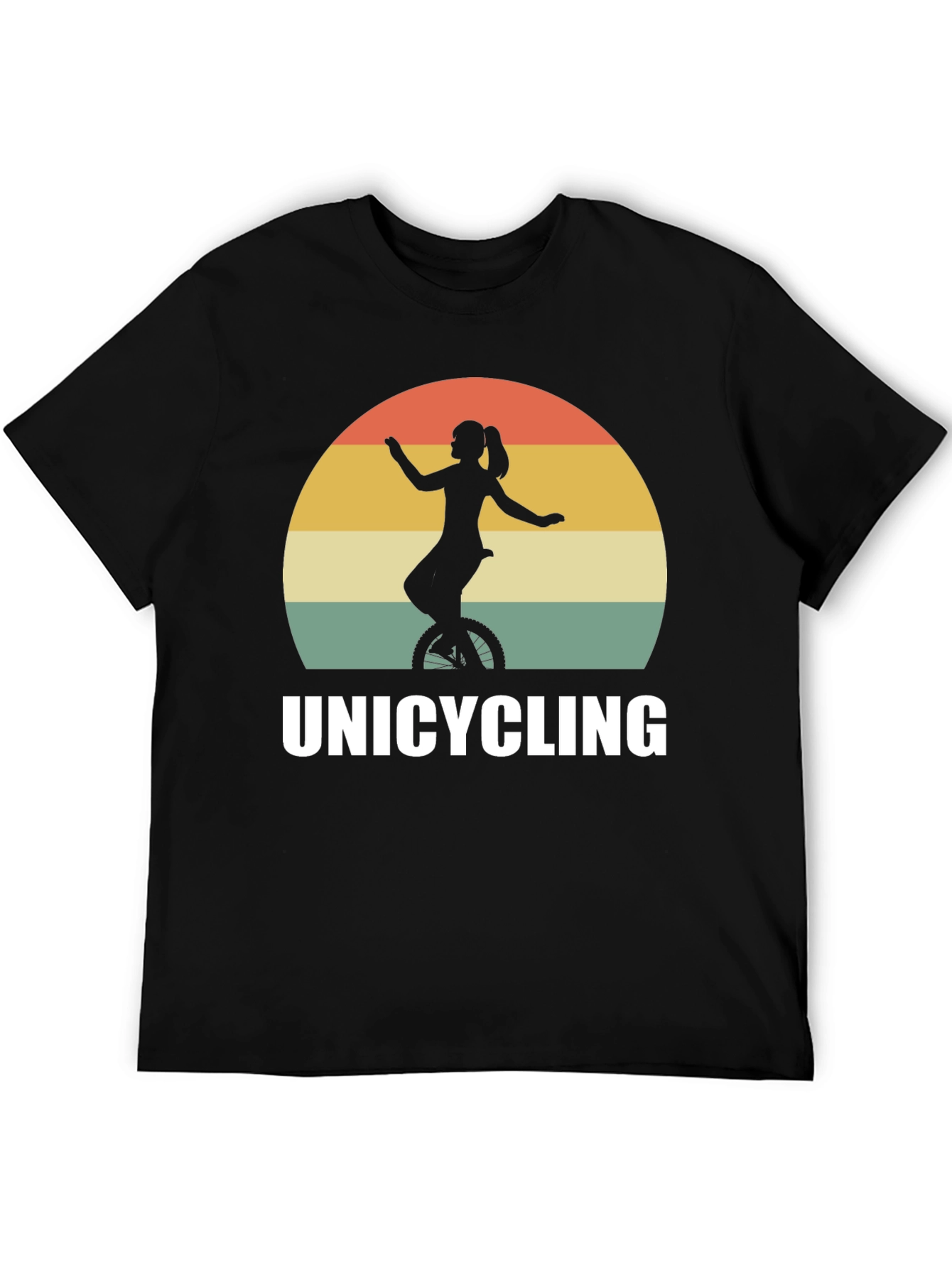Unicycling Retro Sunset T-Shirt