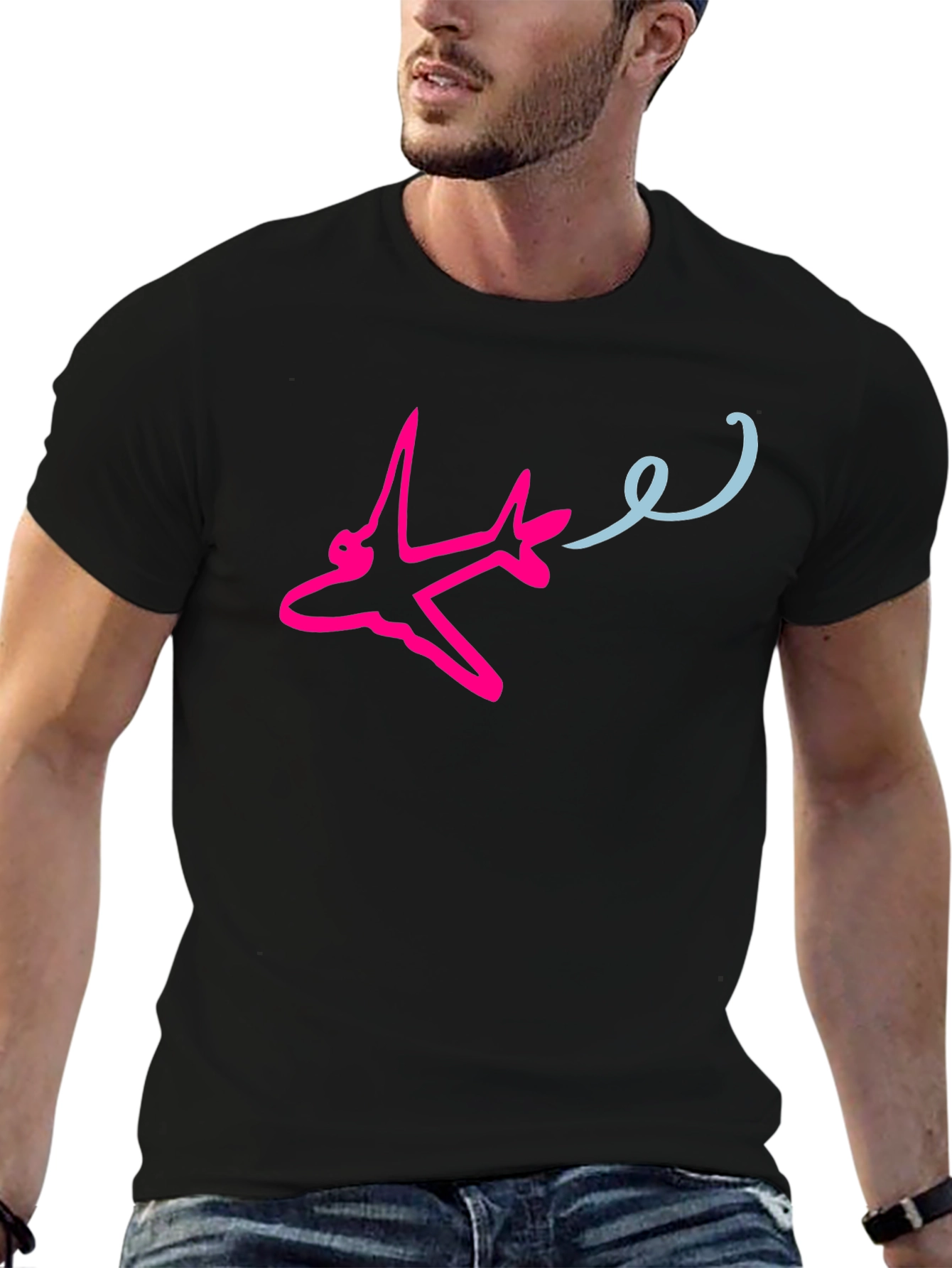 Airplane Trail Graphic Tee - Fly High in Style