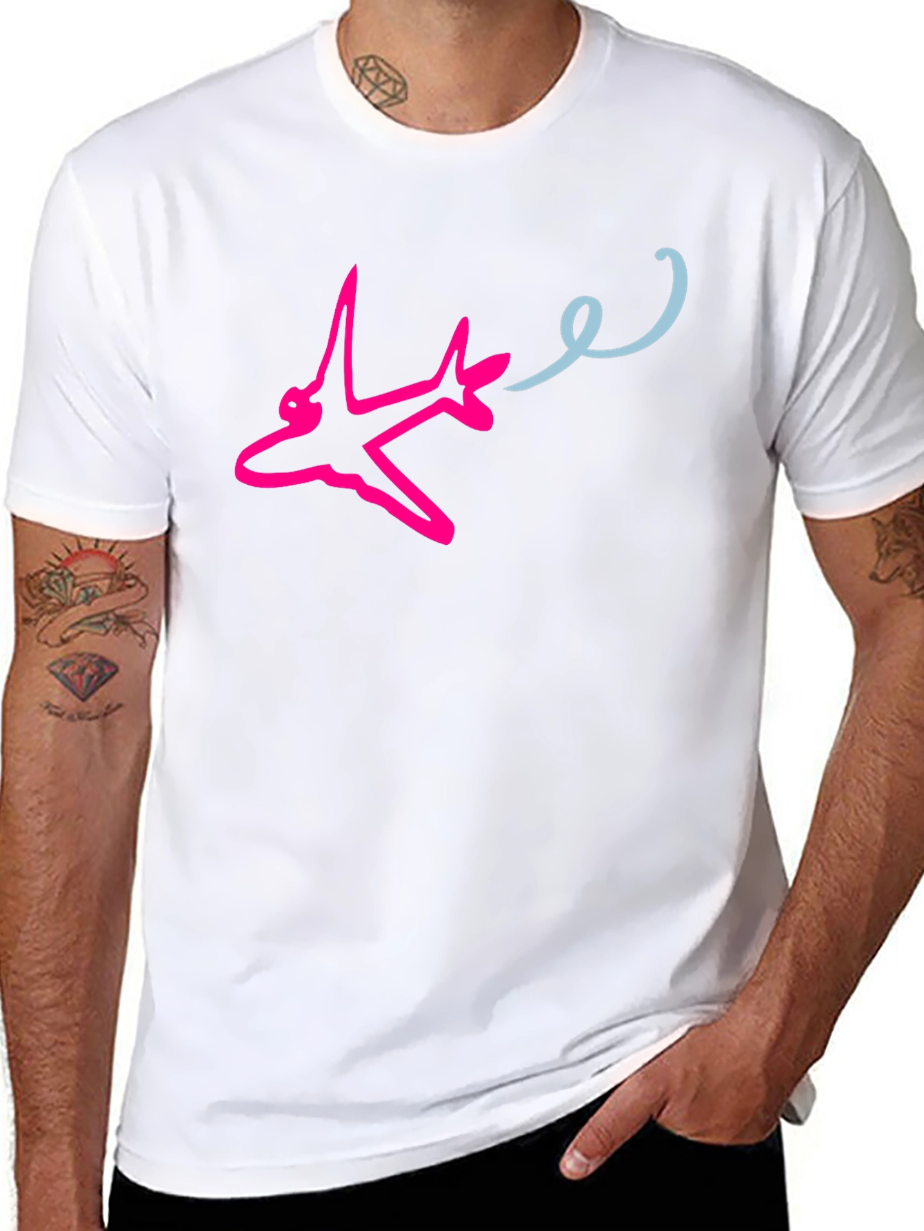 Airplane Trail Graphic Tee - Fly High in Style