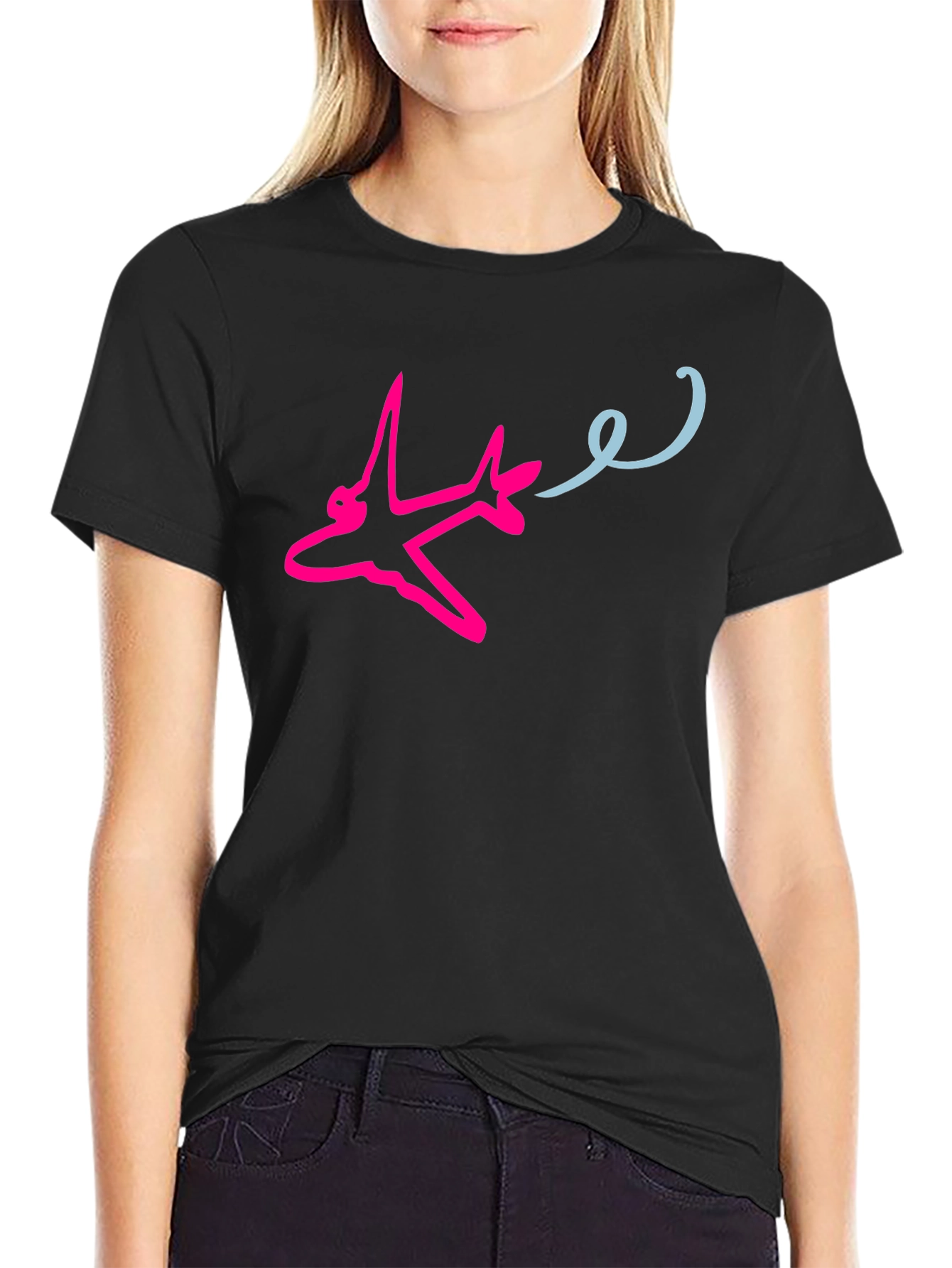 Airplane Trail Graphic Tee - Fly High in Style