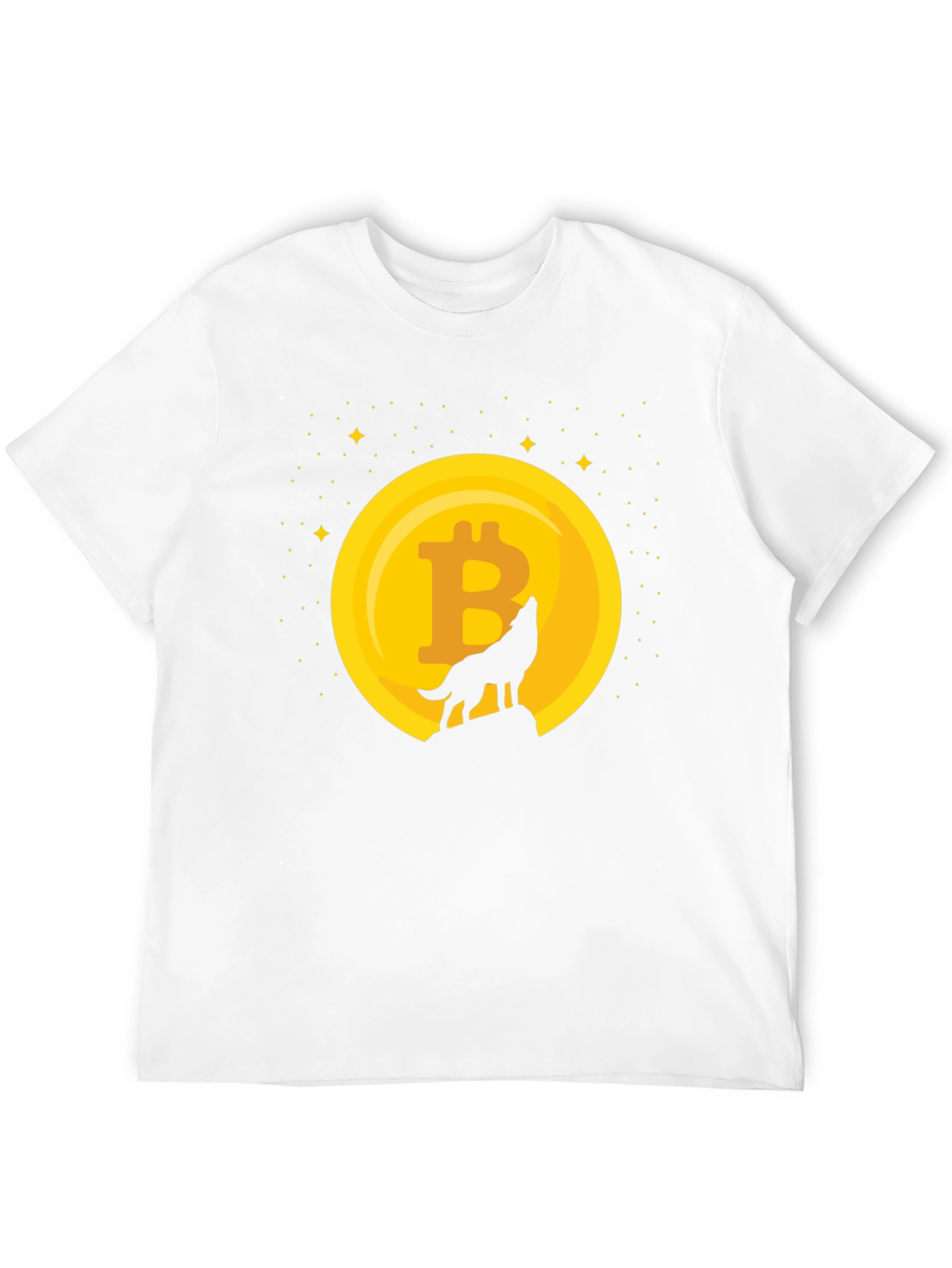 Bitcoin Moon Howl T-Shirt - Crypto Wolf