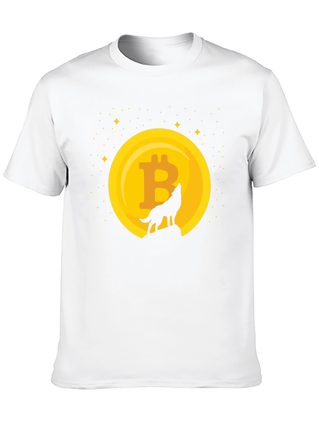 Bitcoin Moon Howl T-Shirt - Crypto Wolf