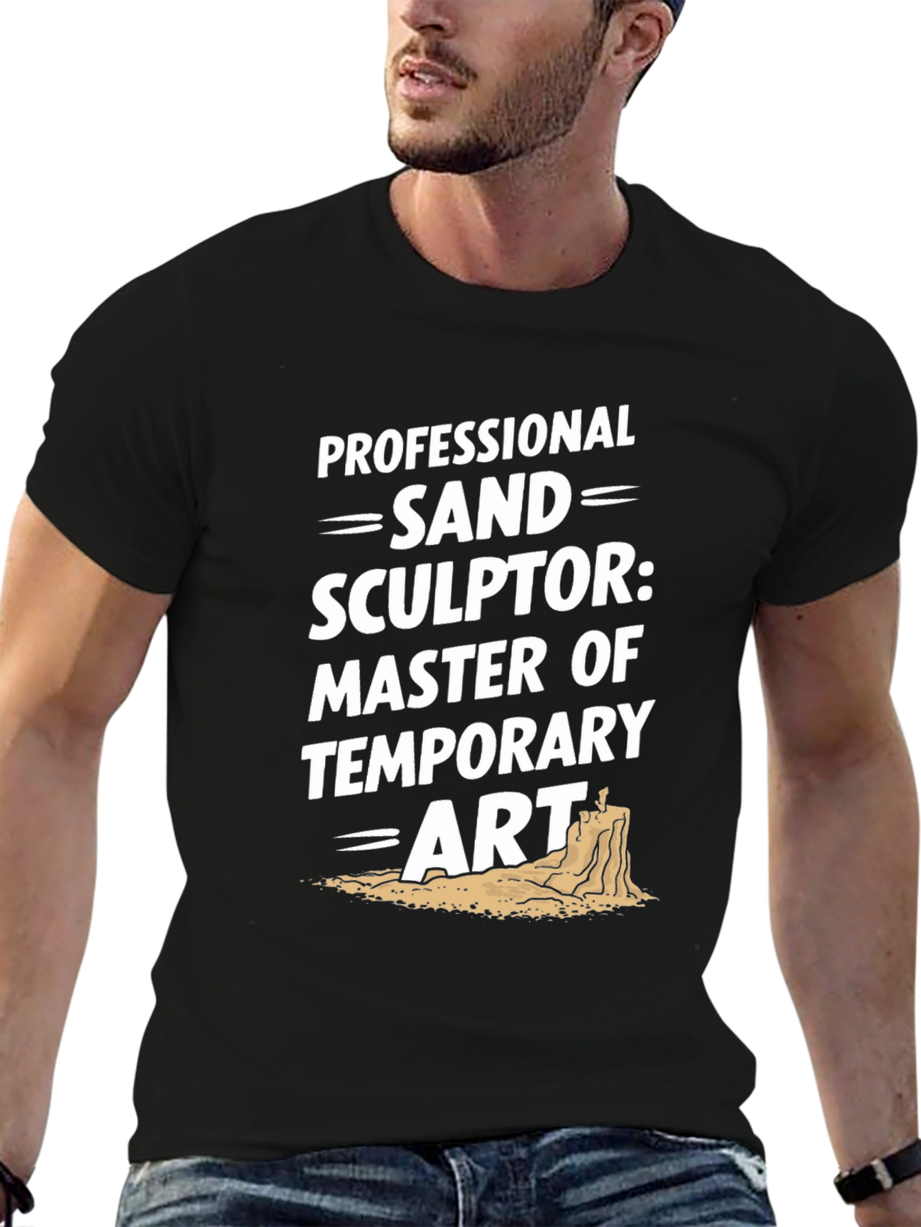 Professional Sand Sculptor Black T-Shirt