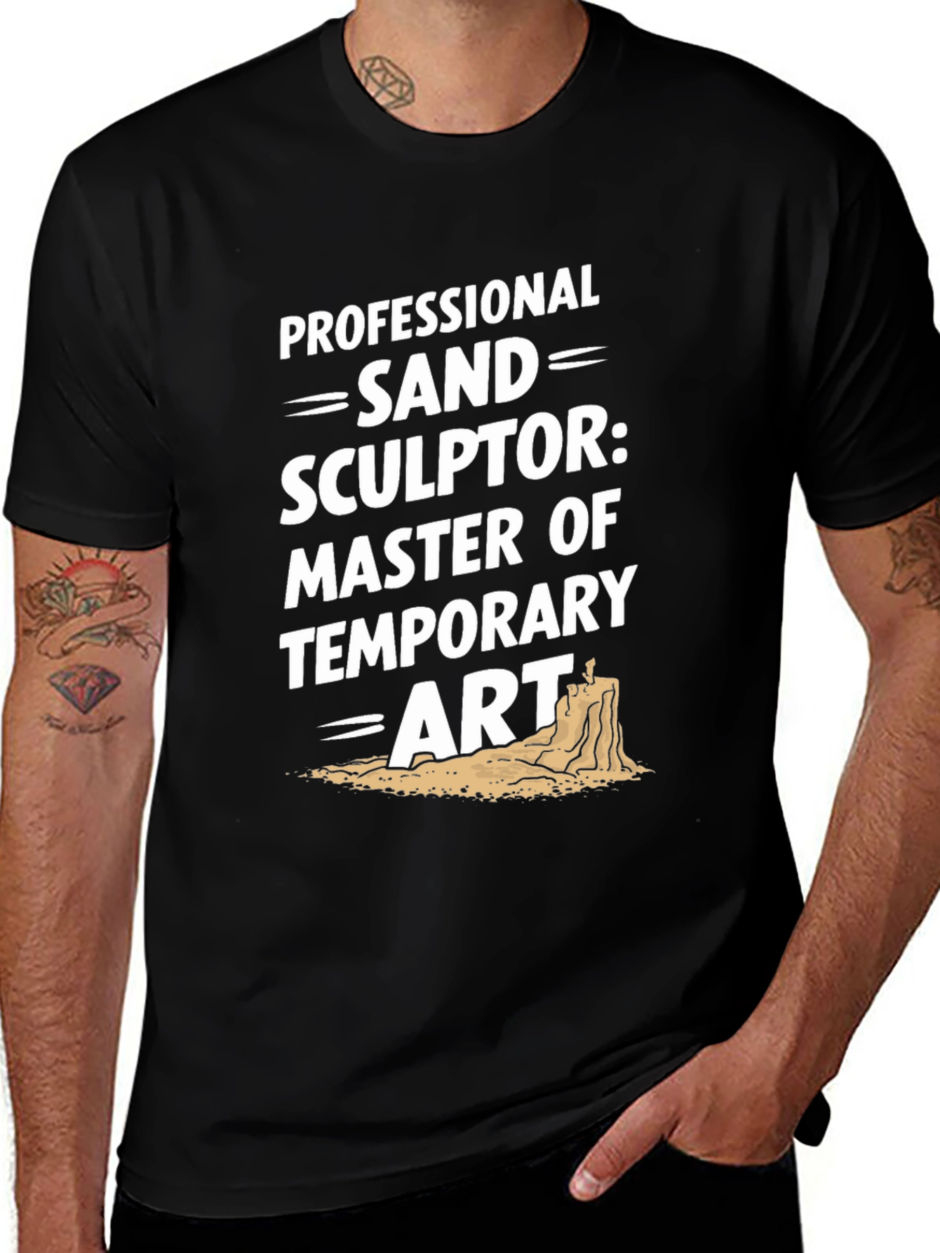 Professional Sand Sculptor Black T-Shirt
