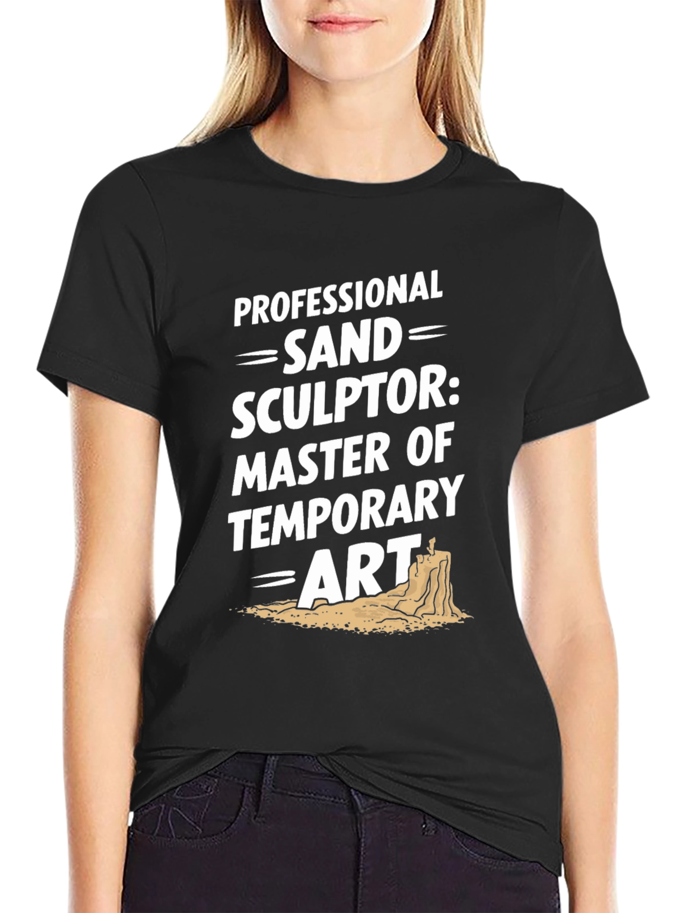 Professional Sand Sculptor Black T-Shirt