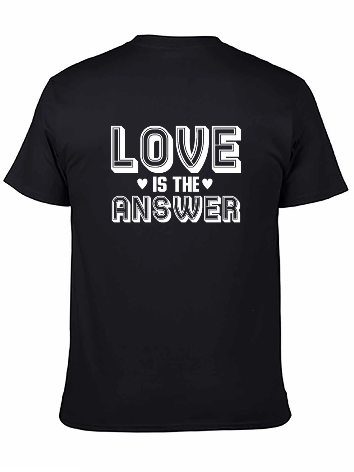 Love Is The Answer Graphic Black T-Shirt