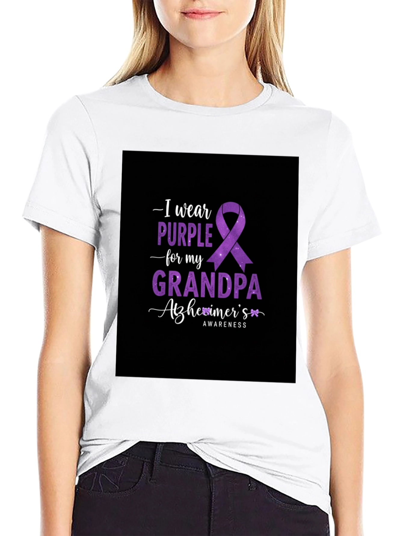 Purple Alzheimers Awareness T-Shirt