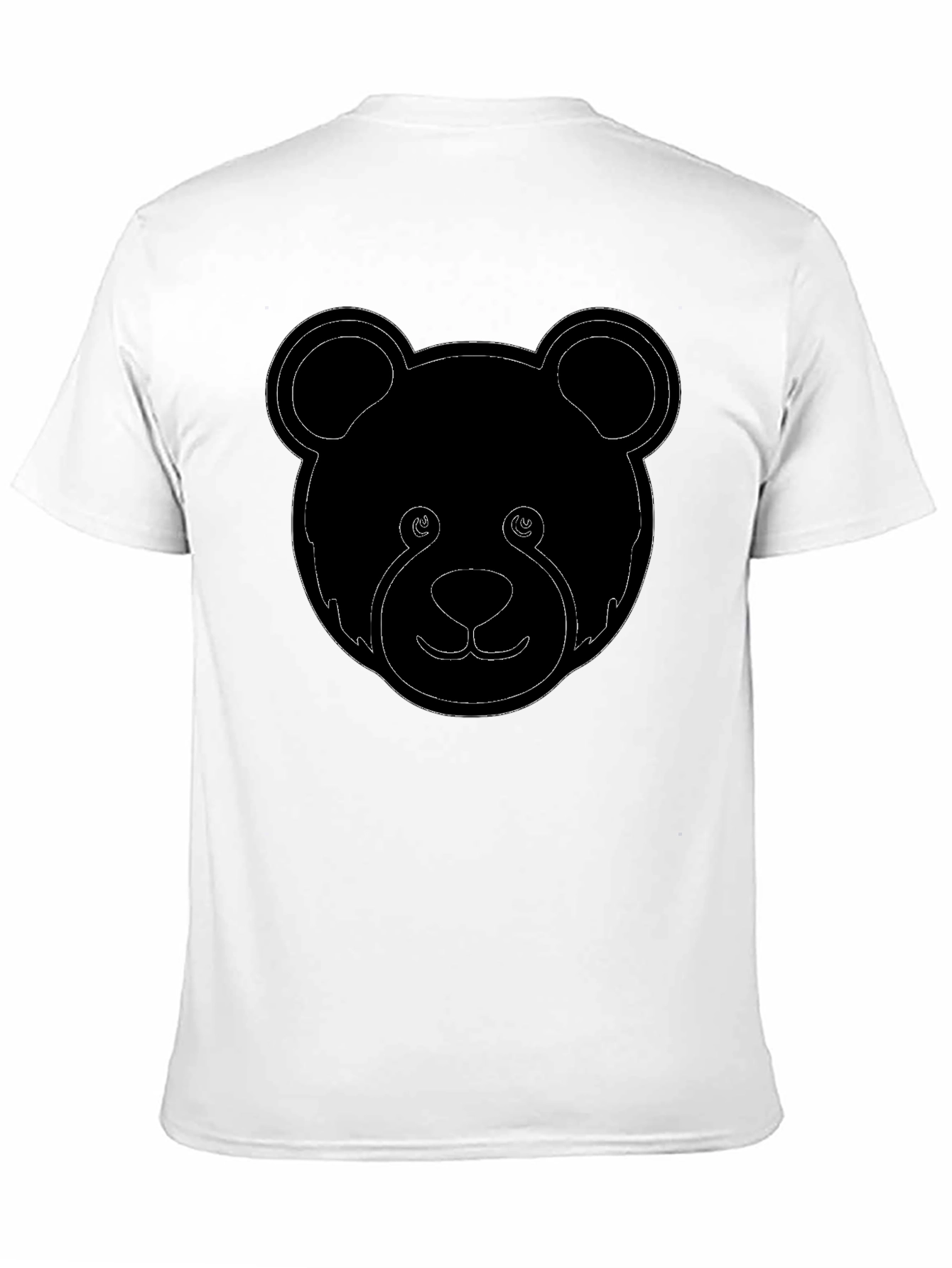 Cool Bear Outline Graphic Tee - Black