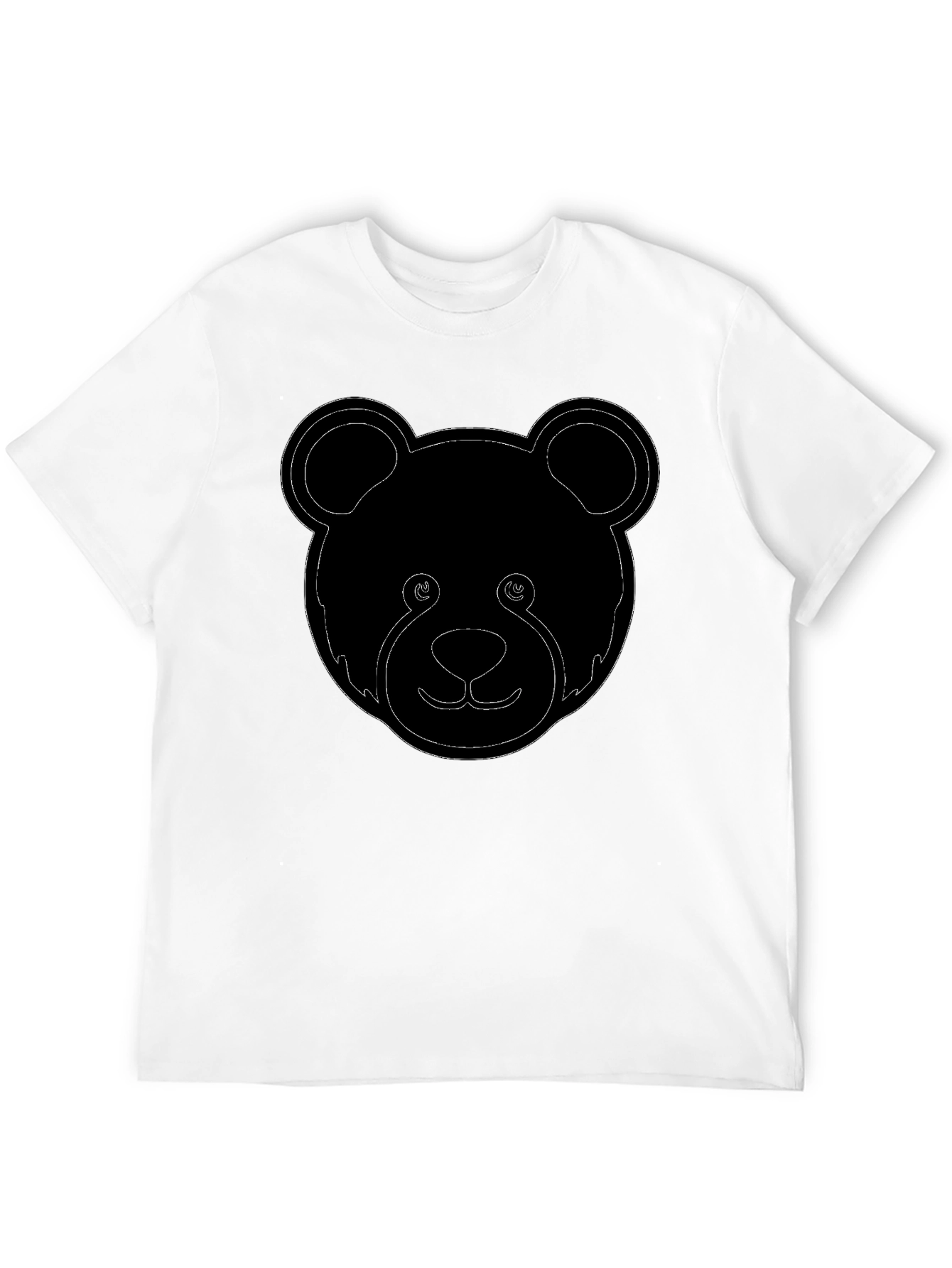 Cool Bear Outline Graphic Tee - Black