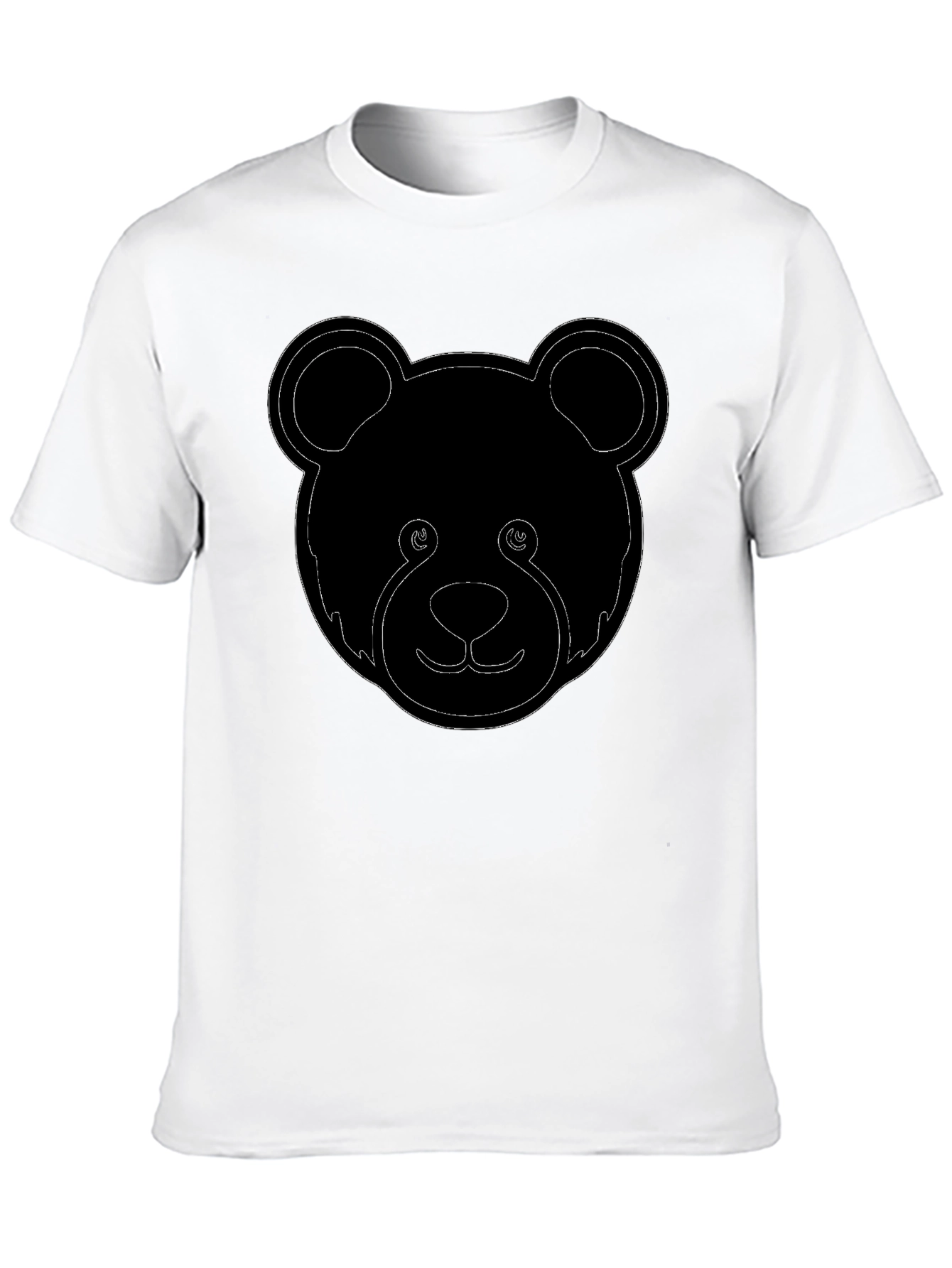 Cool Bear Outline Graphic Tee - Black
