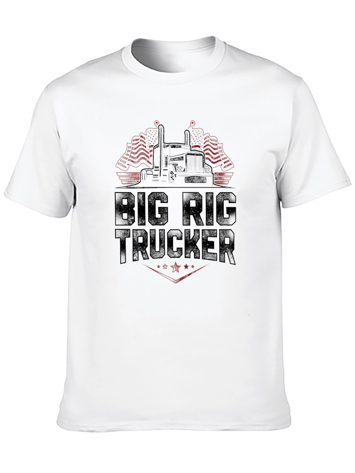 Big Rig Trucker Graphic Tee - Black