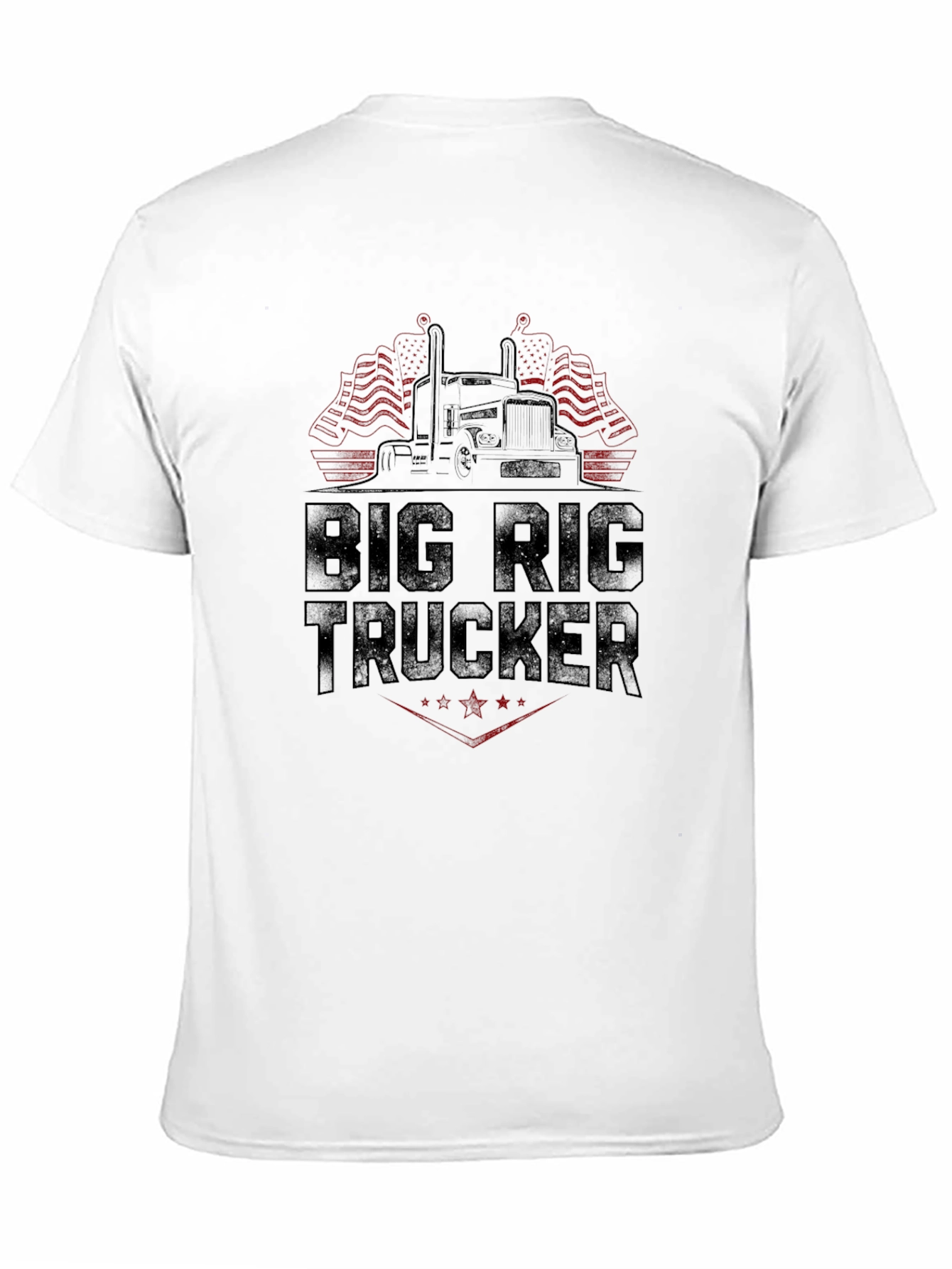 Big Rig Trucker Graphic Tee - Black
