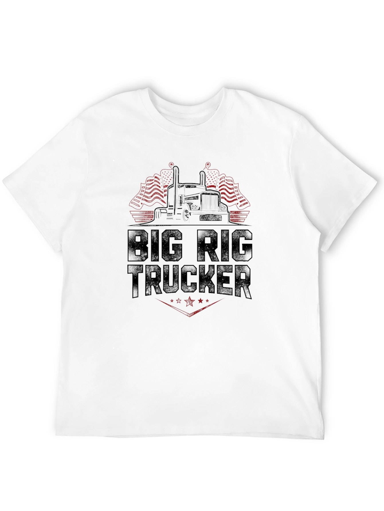 Big Rig Trucker Graphic Tee - Black