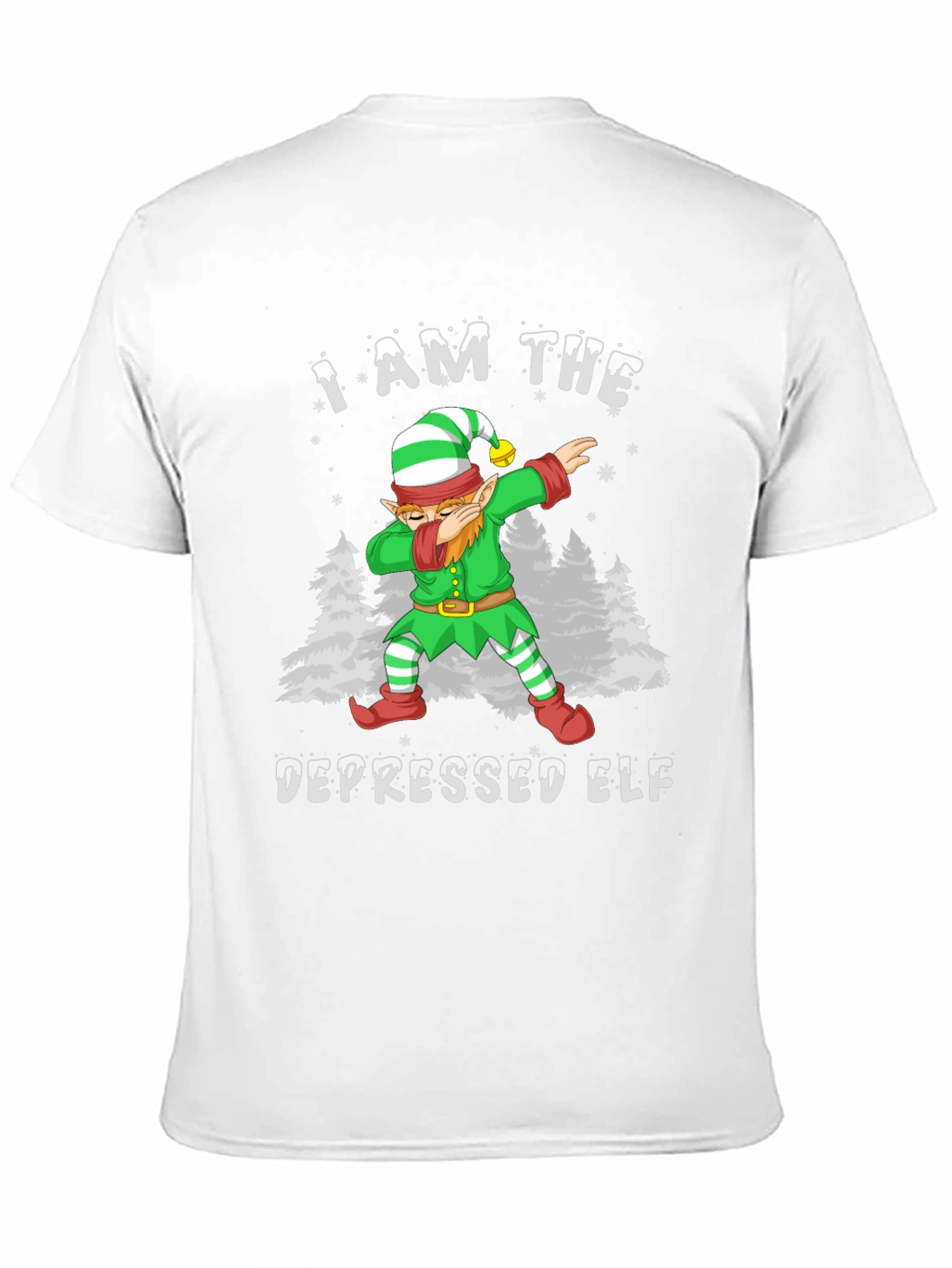 Depressed Elf Dab Funny Christmas T-Shirt