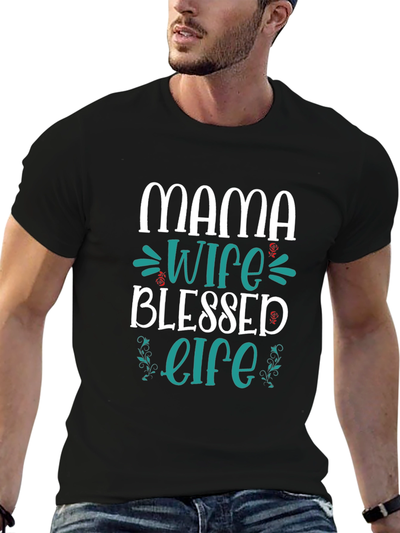 Mama Wife Blessed Life Graphic Tee