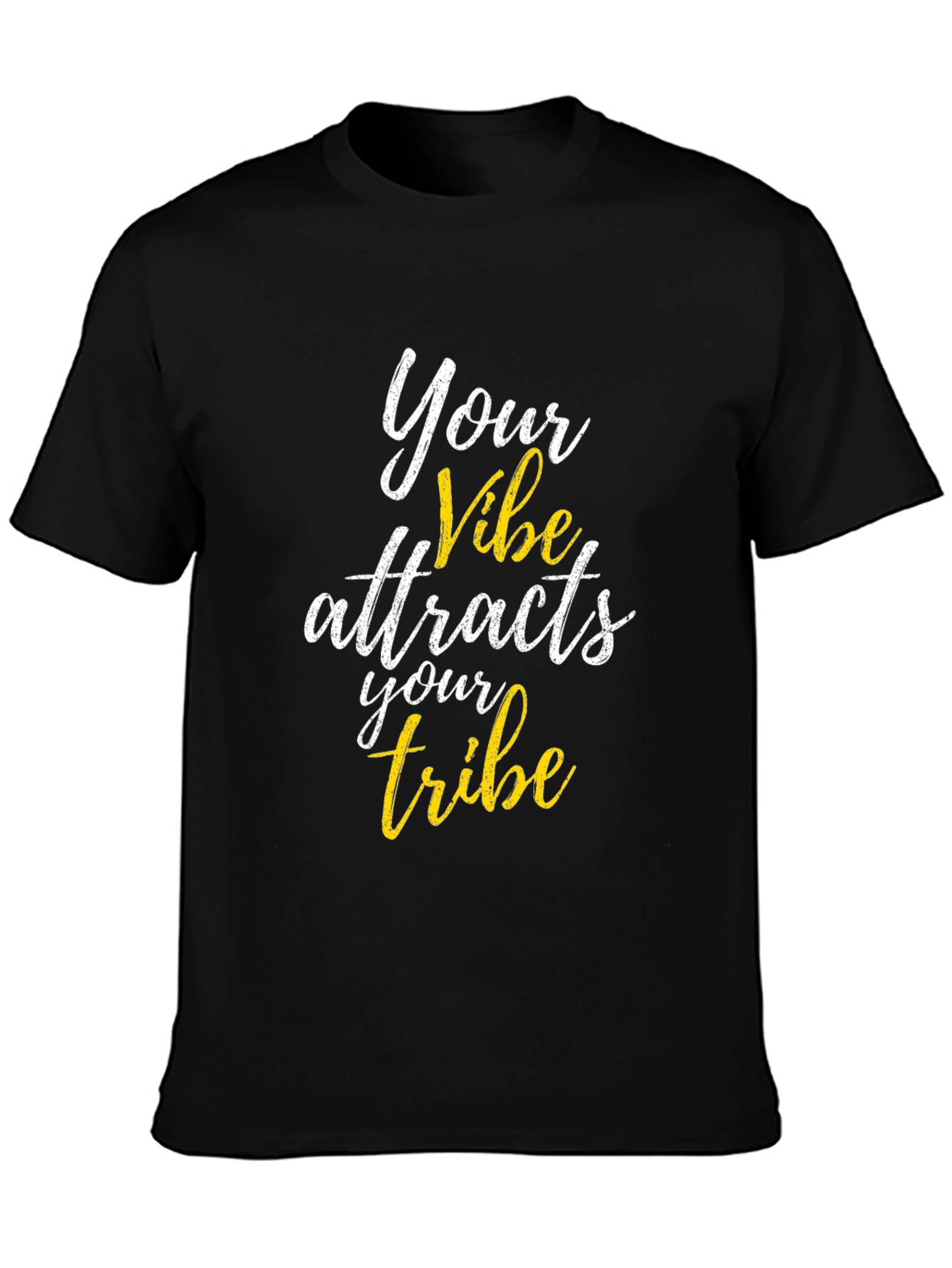 Vibe Attracts Tribe Black Graphic Tee