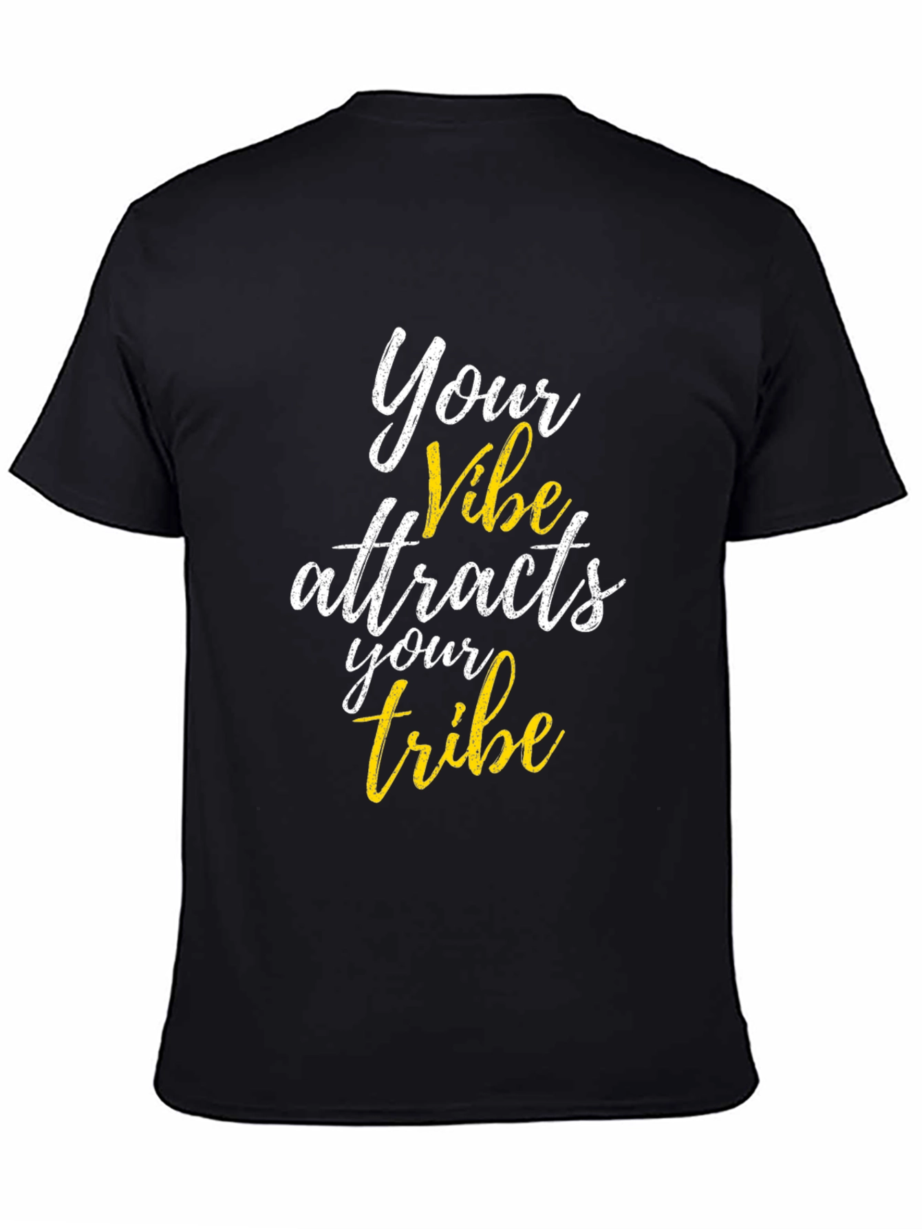 Vibe Attracts Tribe Black Graphic Tee