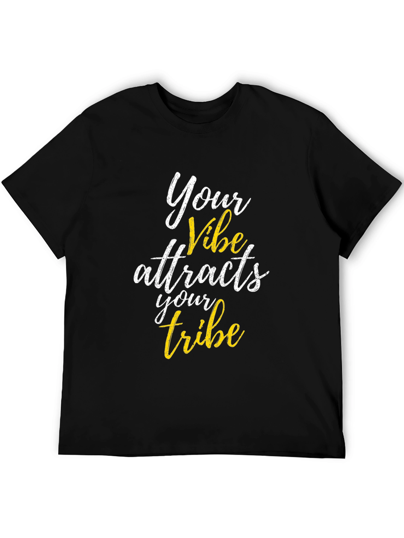 Vibe Attracts Tribe Black Graphic Tee