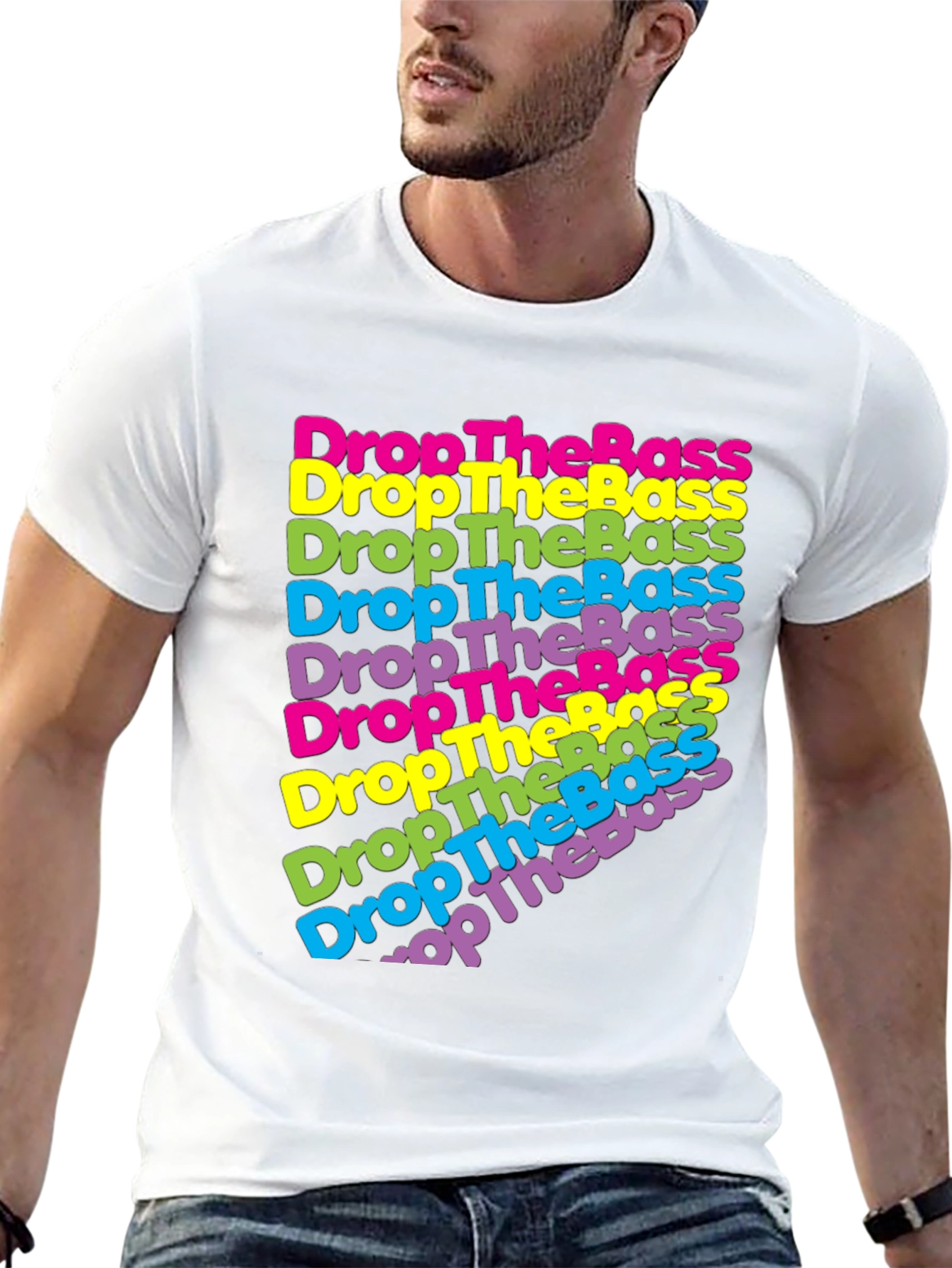 Drop The Bass Graphic Print Tee