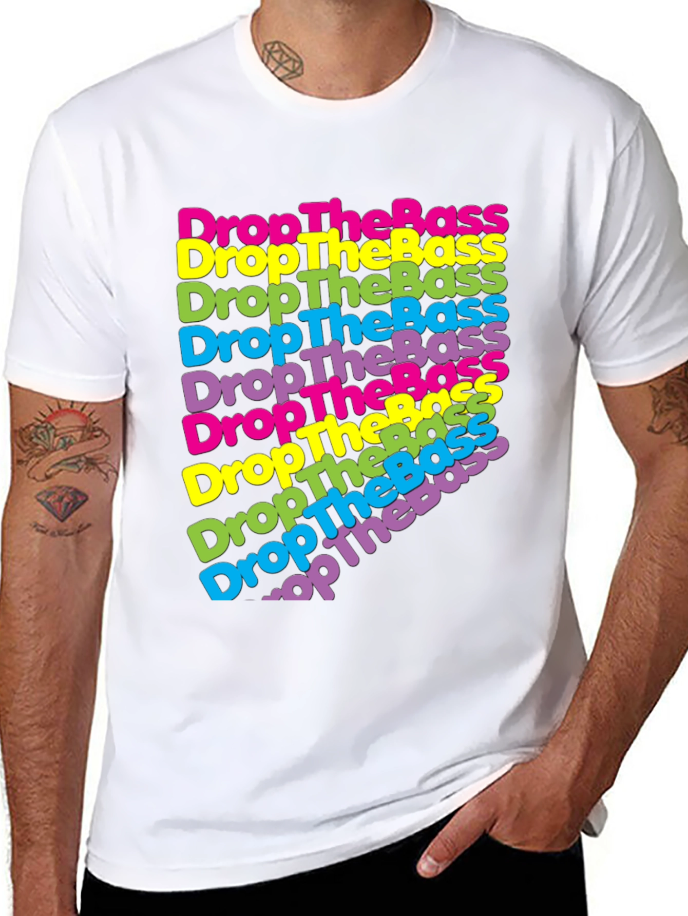 Drop The Bass Graphic Print Tee
