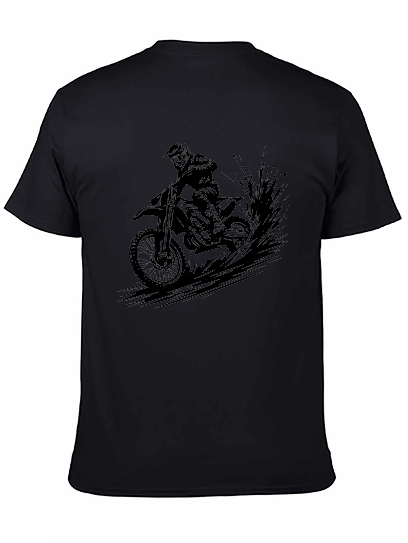 Motocross Rider Graphic Tee - Black