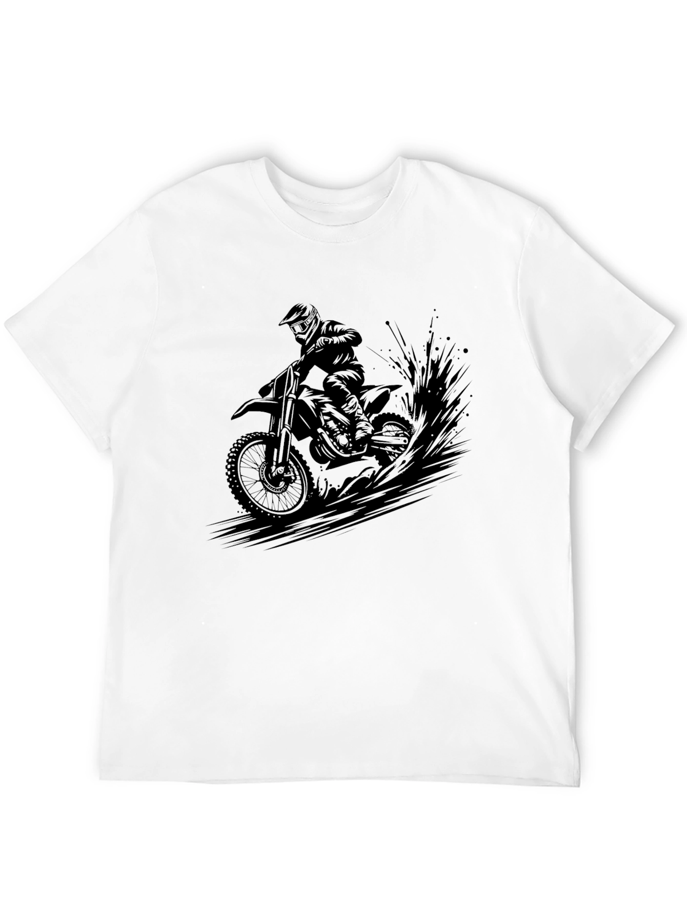 Motocross Rider Graphic Tee - Black