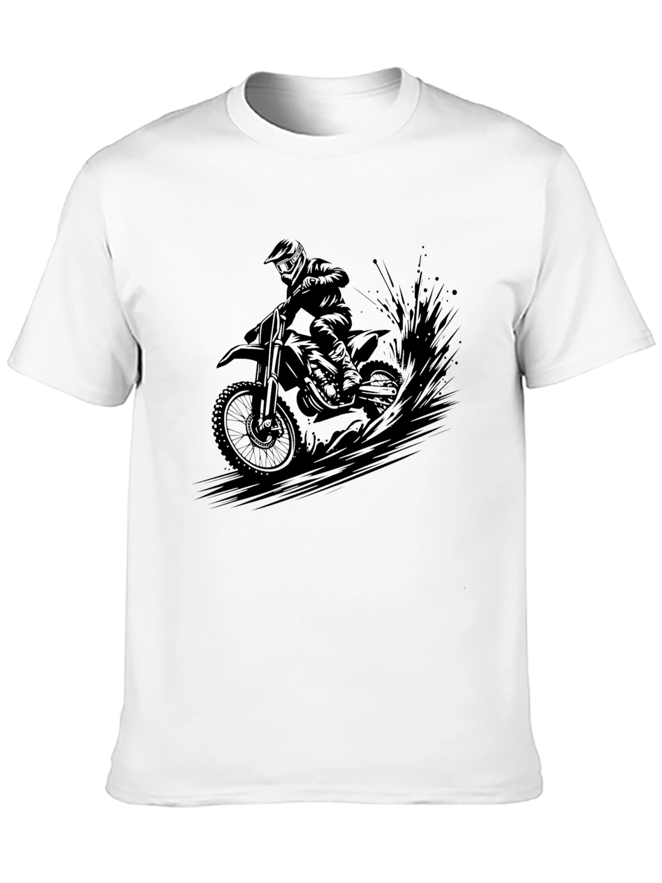 Motocross Rider Graphic Tee - Black