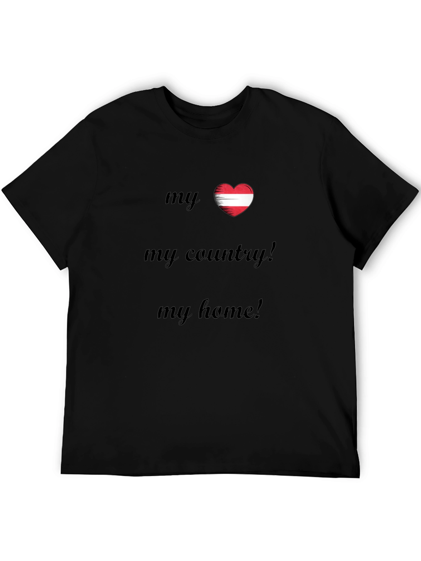 Austria Heart Flag T-Shirt - My Country My Home