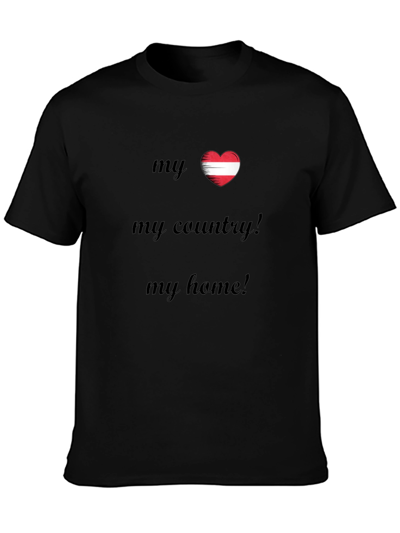 Austria Heart Flag T-Shirt - My Country My Home