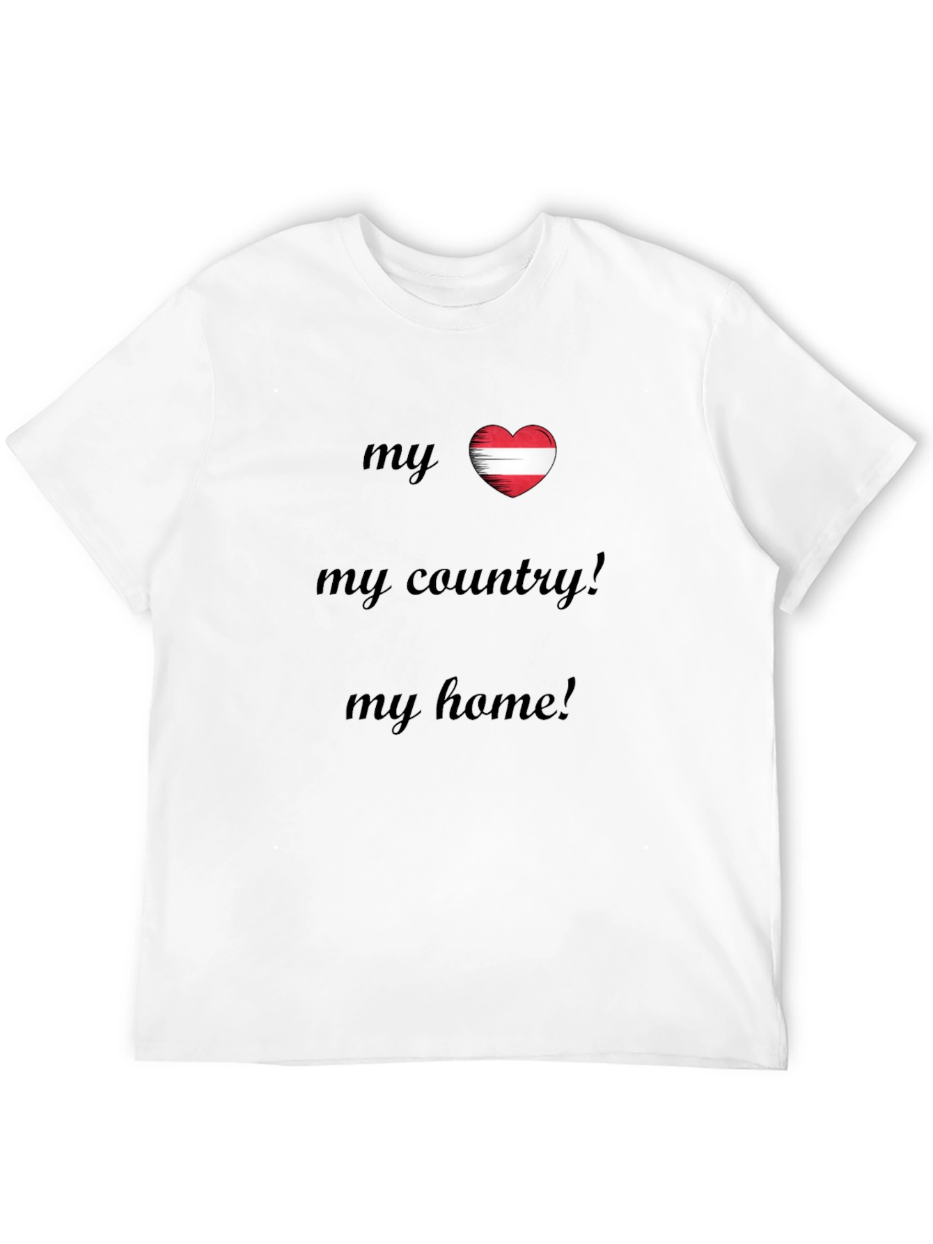 Austria Heart Flag T-Shirt - My Country My Home