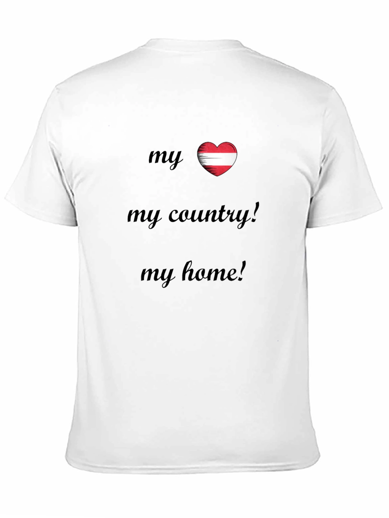 Austria Heart Flag T-Shirt - My Country My Home