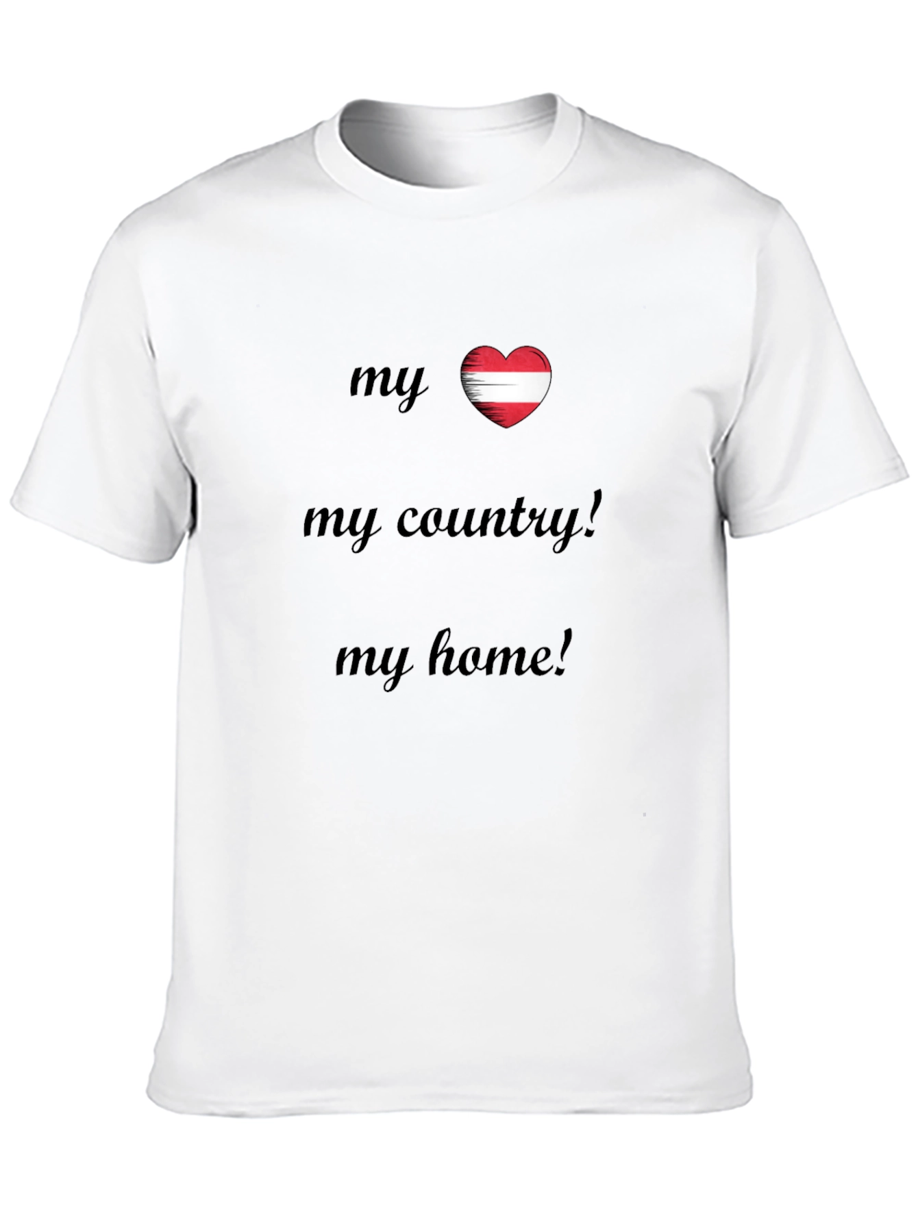 Austria Heart Flag T-Shirt - My Country My Home
