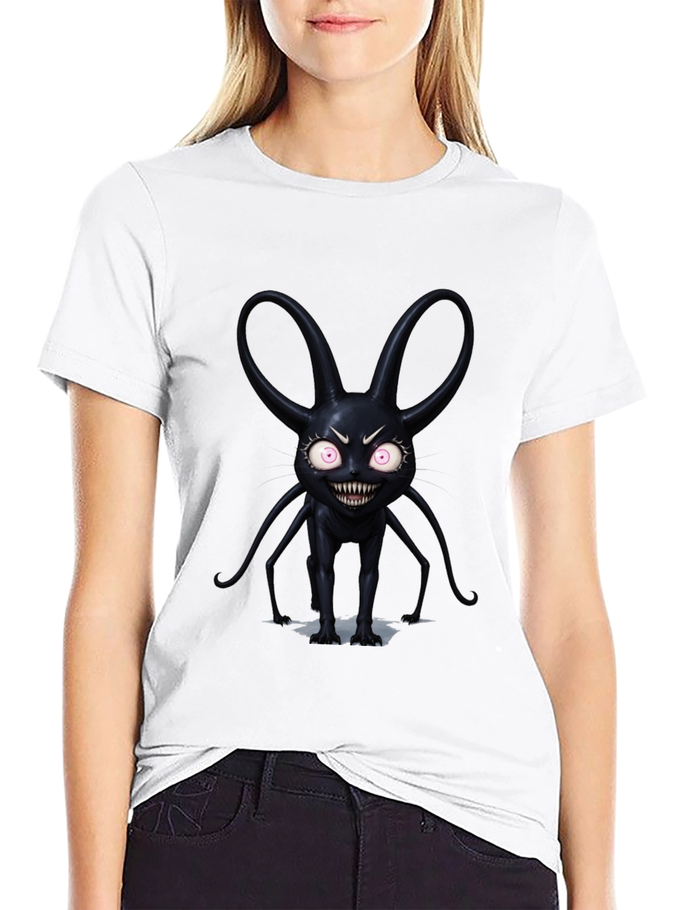 Monster Graphic Tee - Dark Fantasy Style T-Shirt