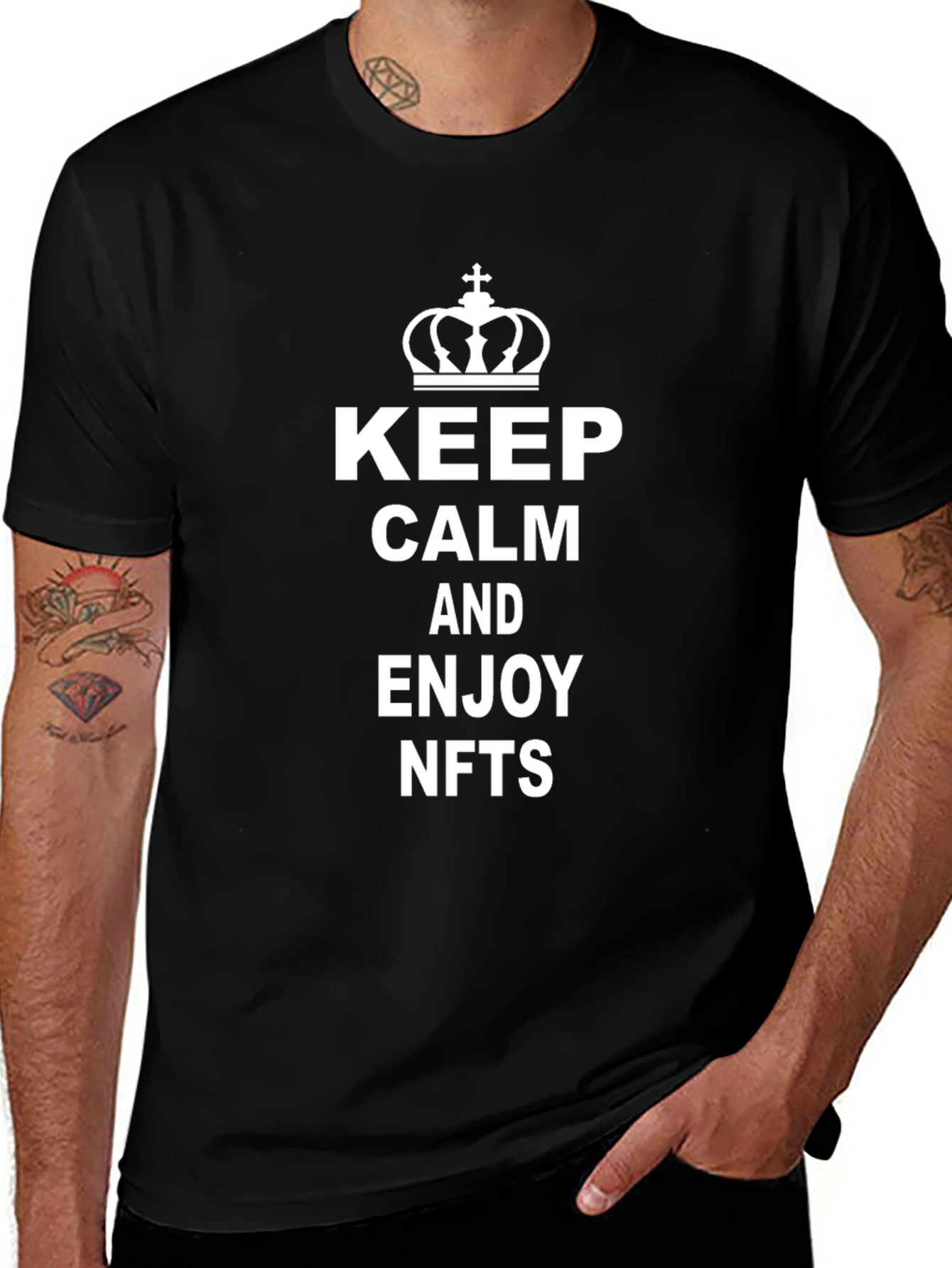 Keep Calm and Enjoy NFTs T-Shirt - Black