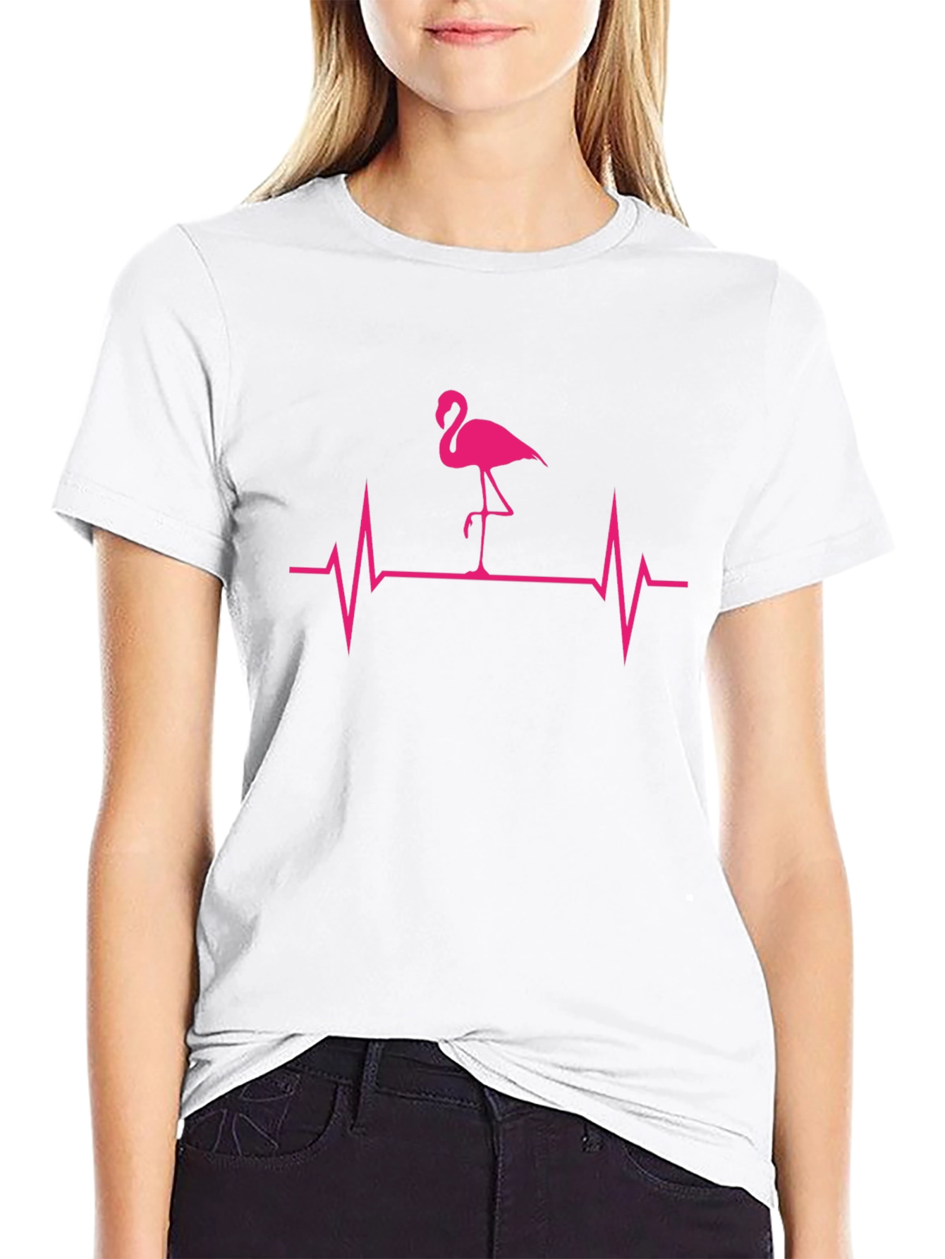 Flamingo Heartbeat Graphic Tee
