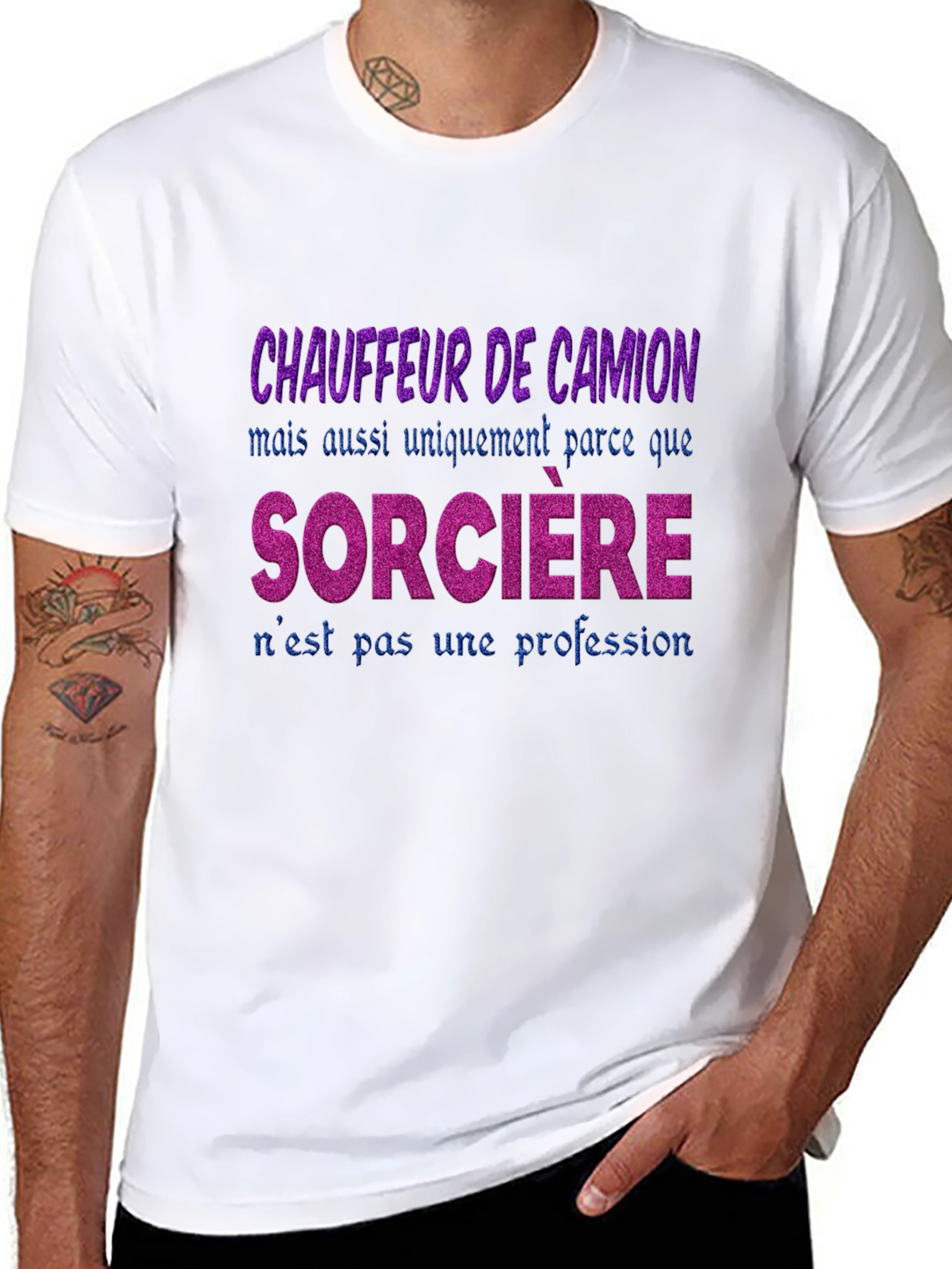 Funny French Truck Driver Sorciere T-Shirt