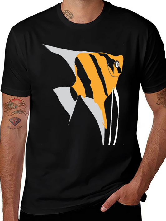 Angelfish Graphic Tee - Stylish Black T-Shirt