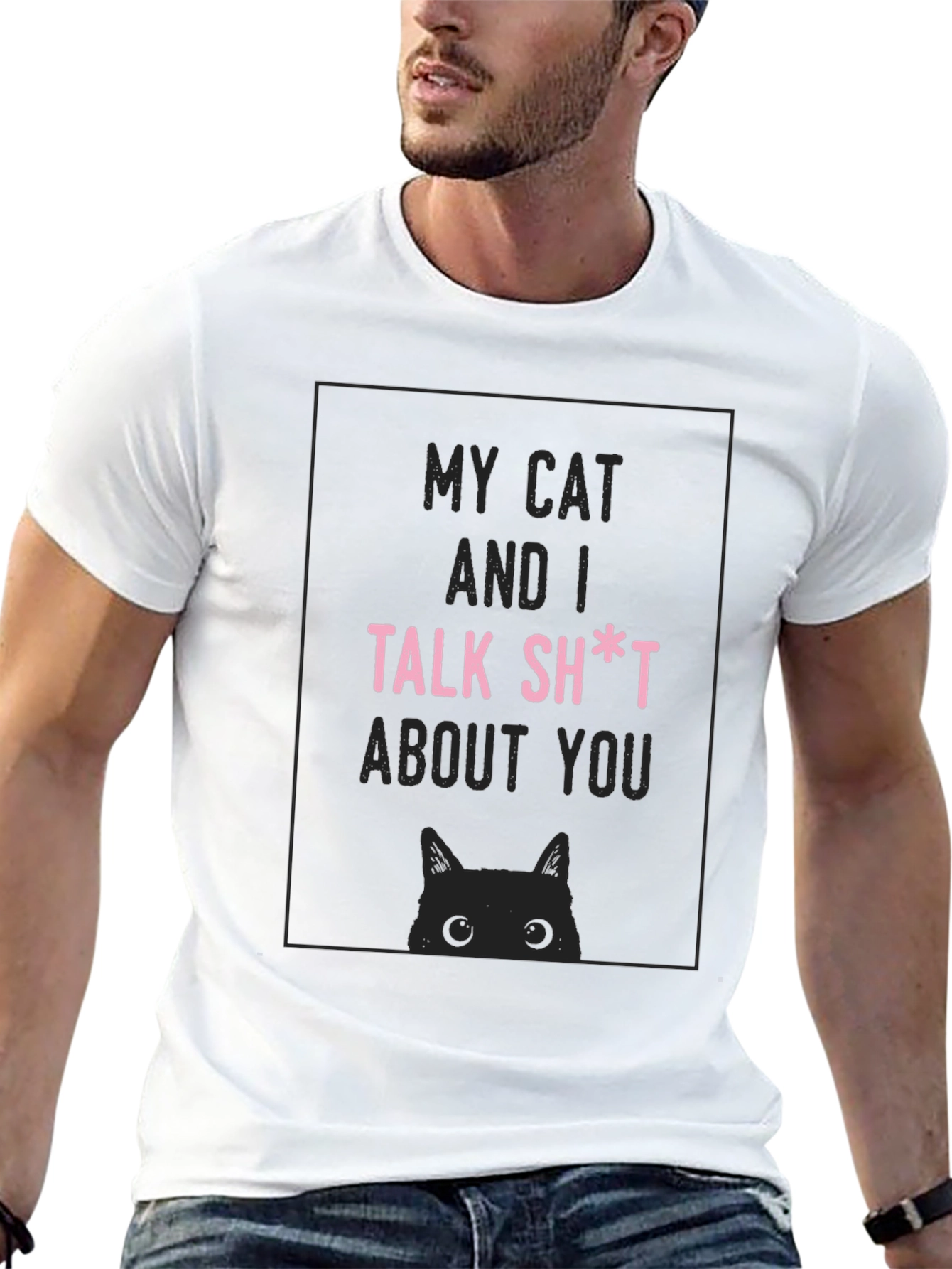 My Cat and I Talk Funny Graphic Novelty T-Shirt