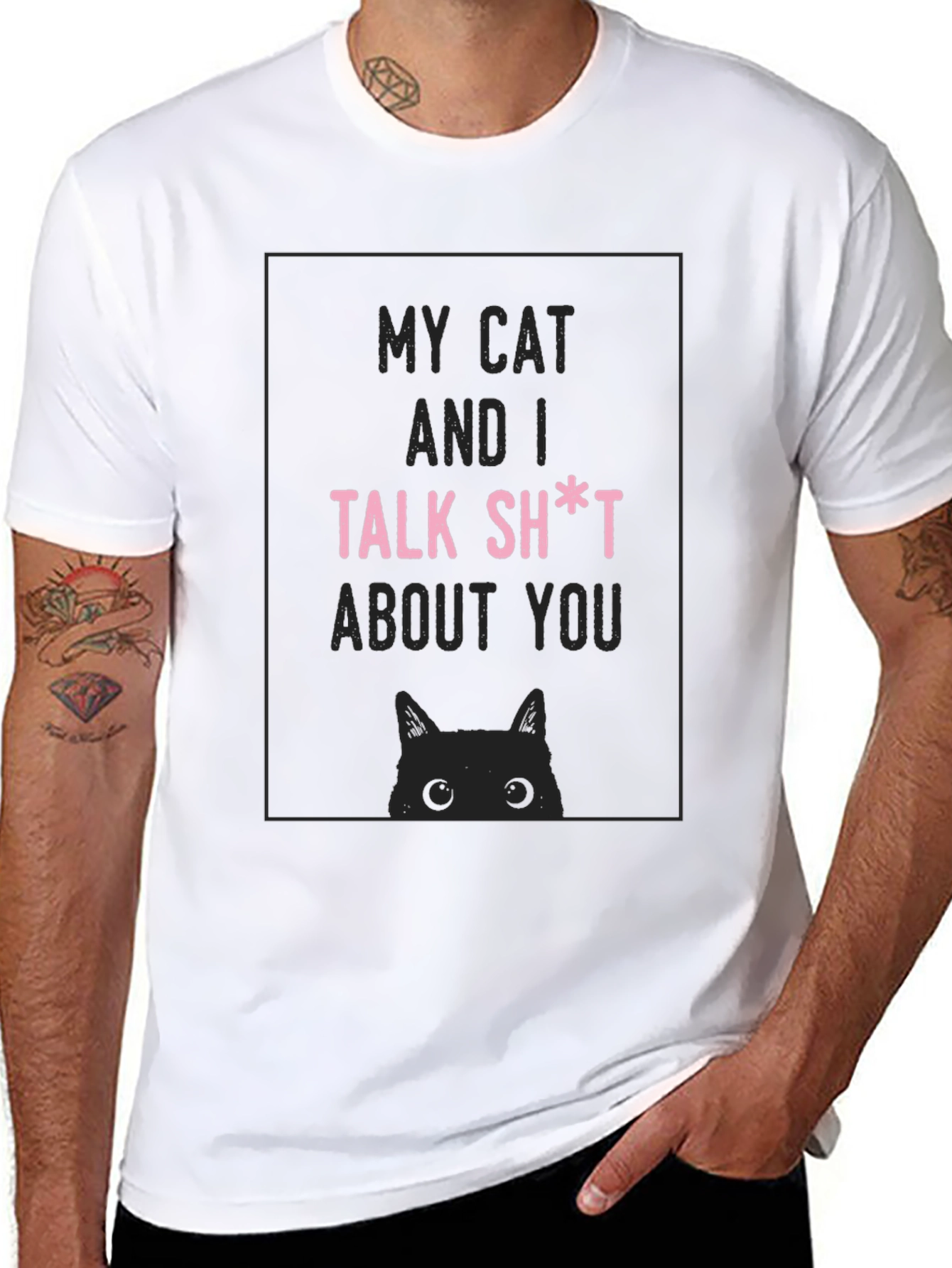 My Cat and I Talk Funny Graphic Novelty T-Shirt