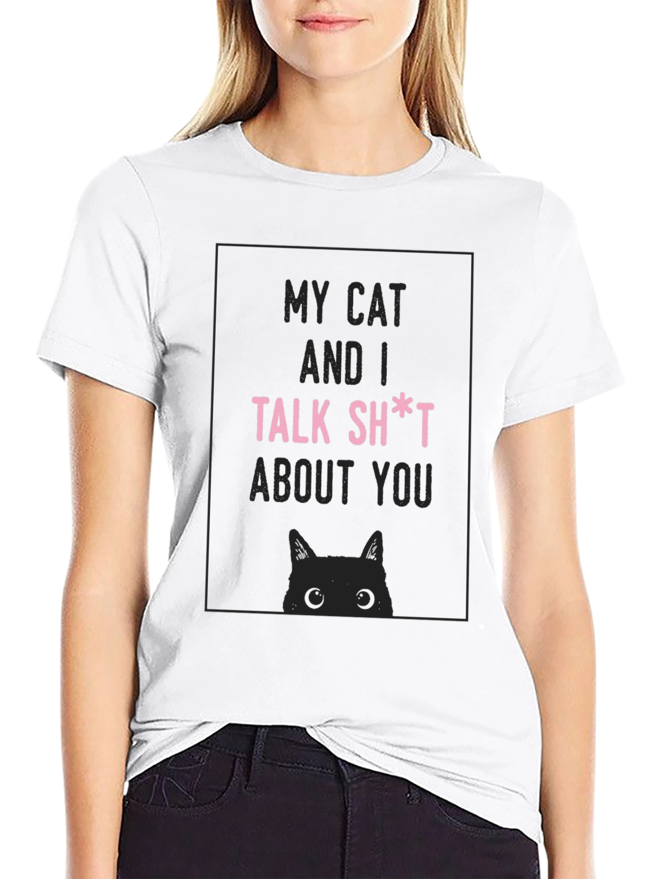 My Cat and I Talk Funny Graphic Novelty T-Shirt