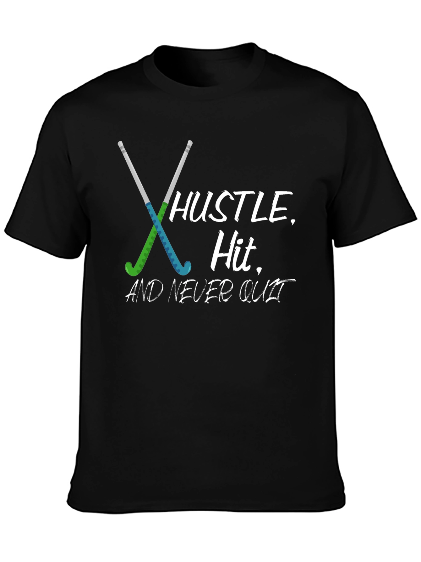 Hustle Hit Never Quit Hockey T-Shirt