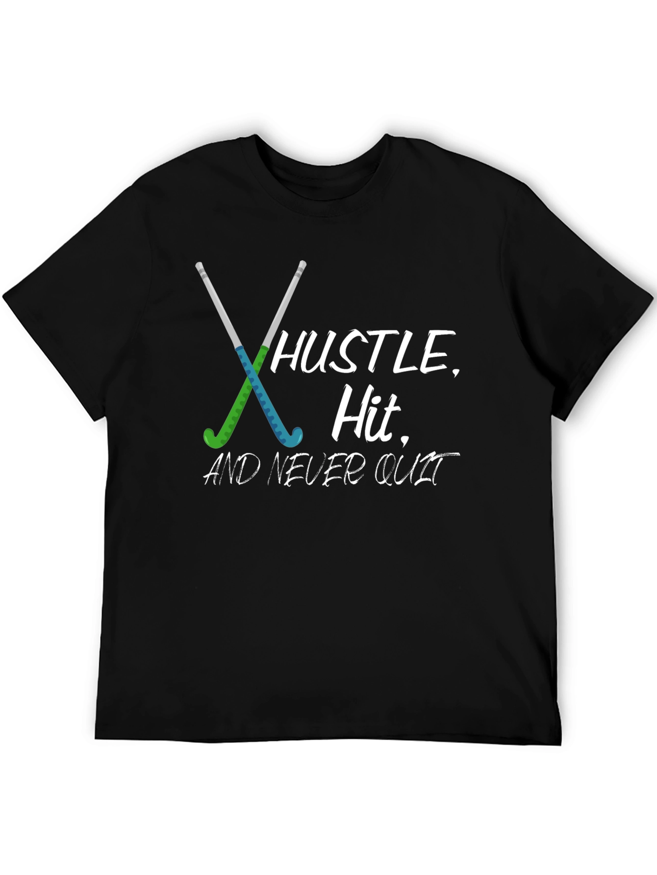 Hustle Hit Never Quit Hockey T-Shirt