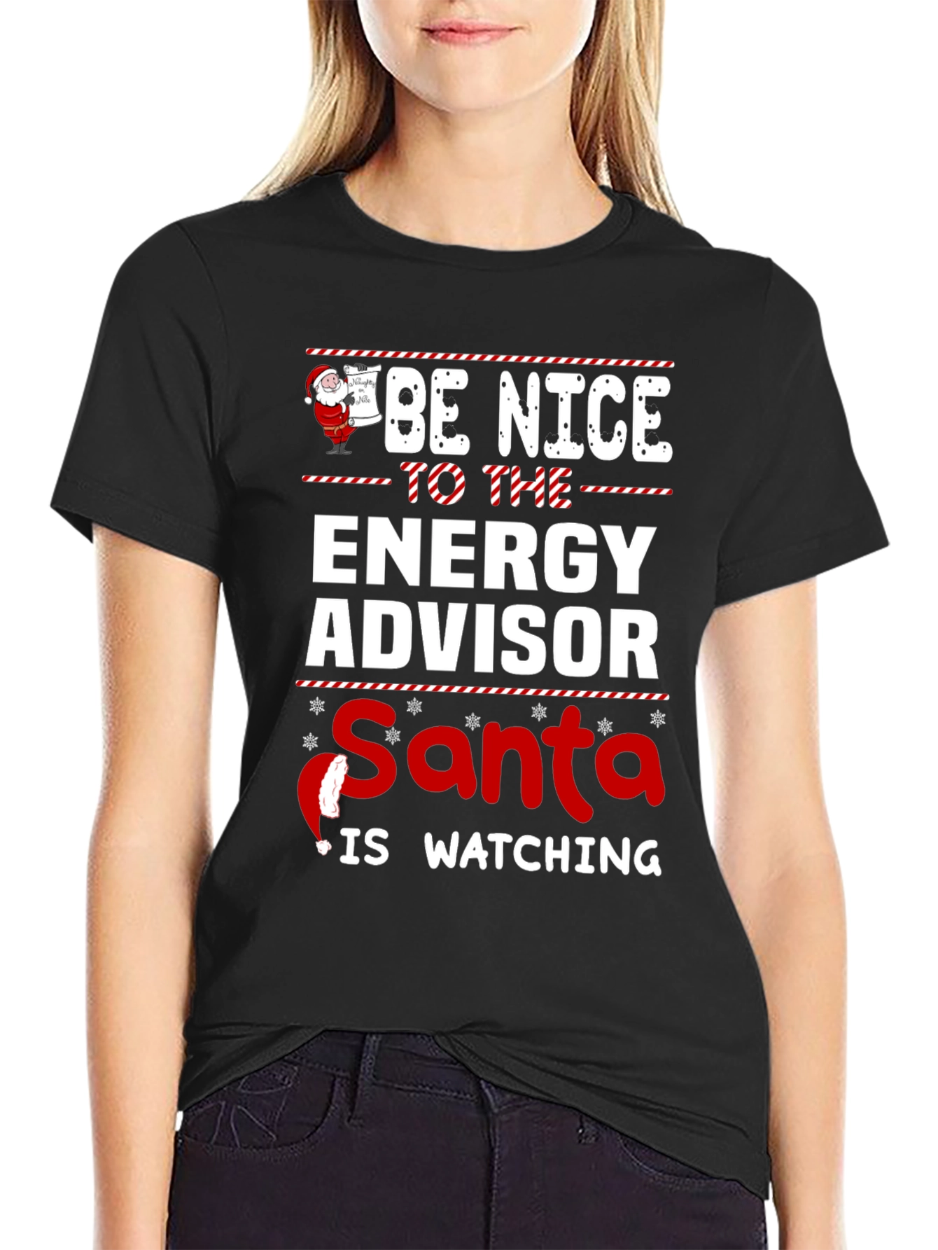 Energy Advisor Santa Watching Christmas T-Shirt