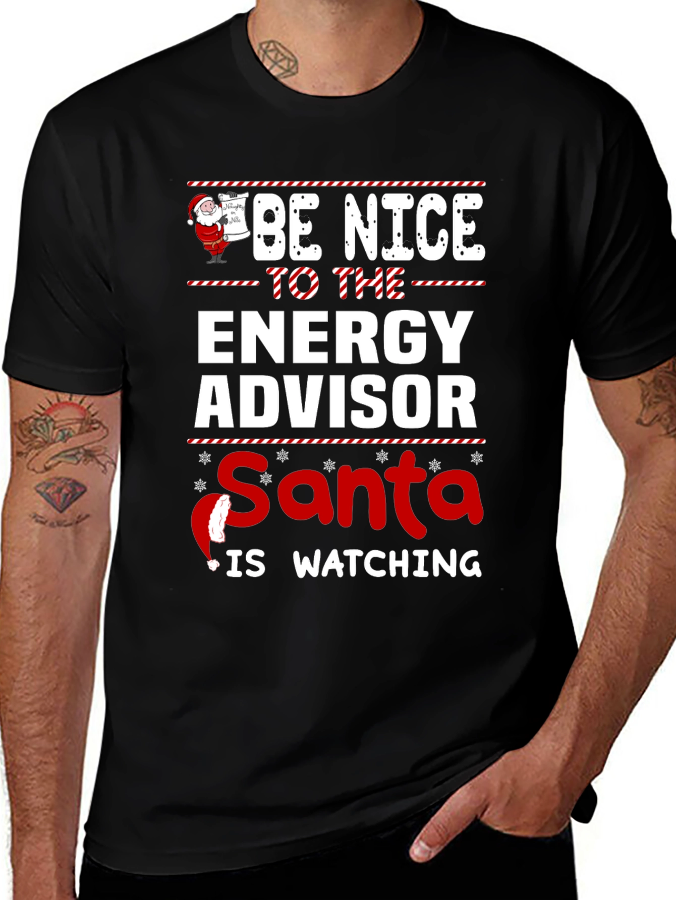 Energy Advisor Santa Watching Christmas T-Shirt