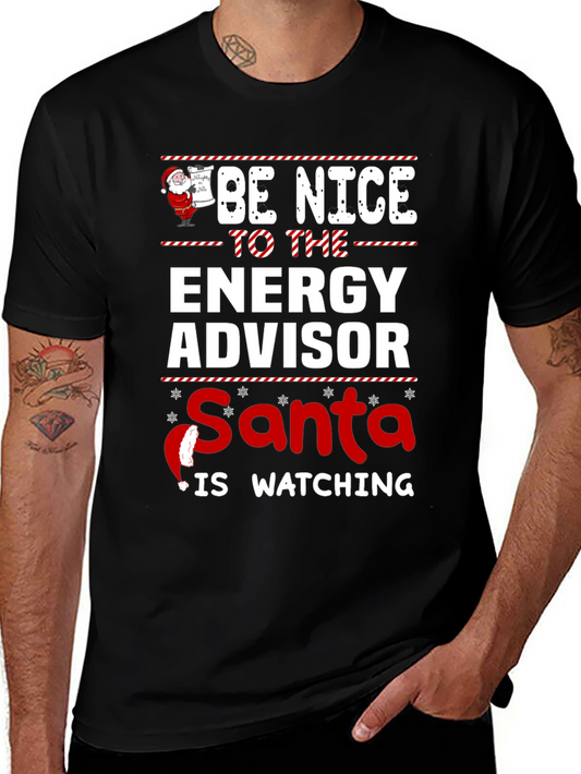 Energy Advisor Santa Watching Christmas T-Shirt