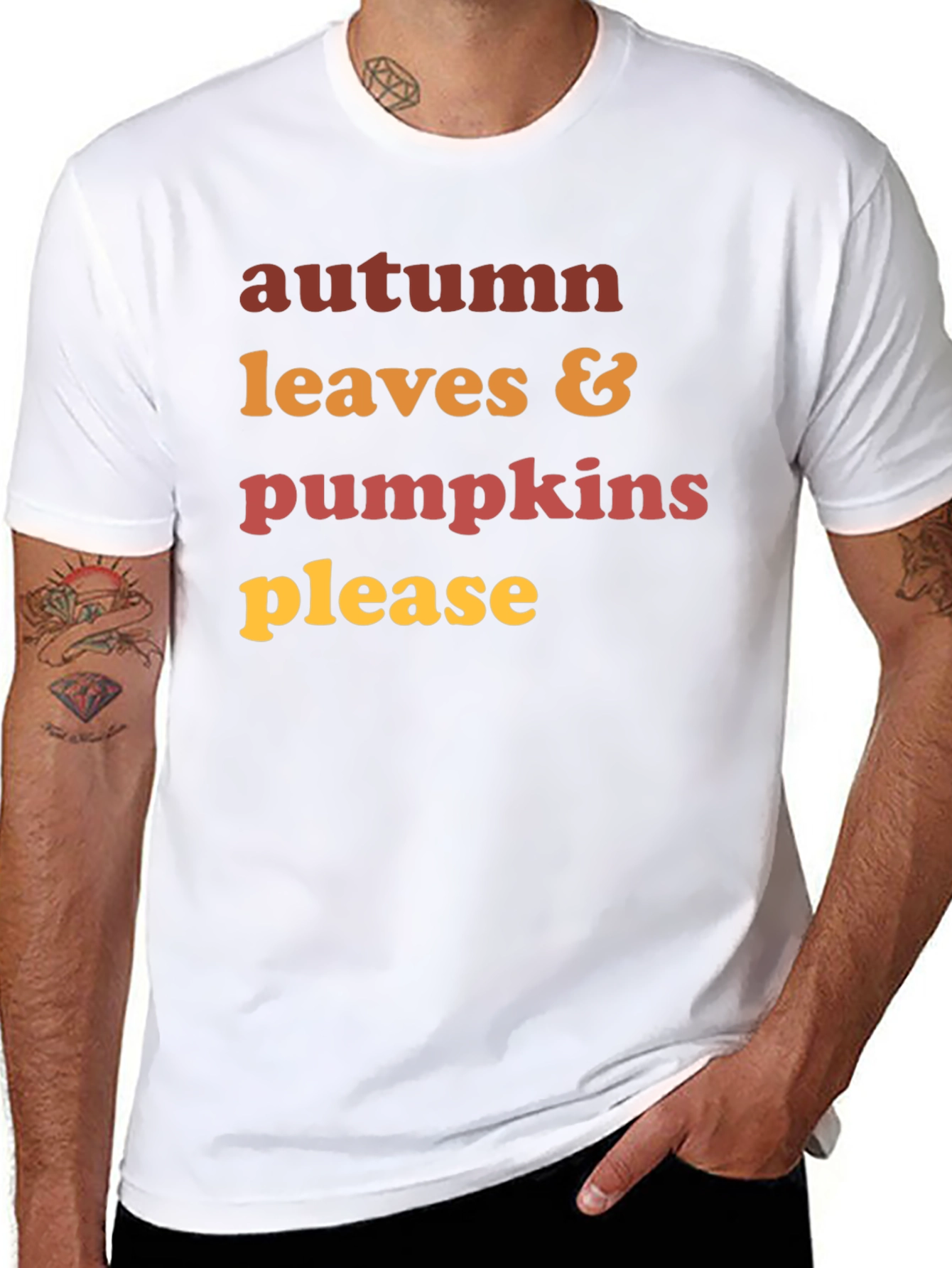 Autumn Leaves & Pumpkins Please Graphic Tee